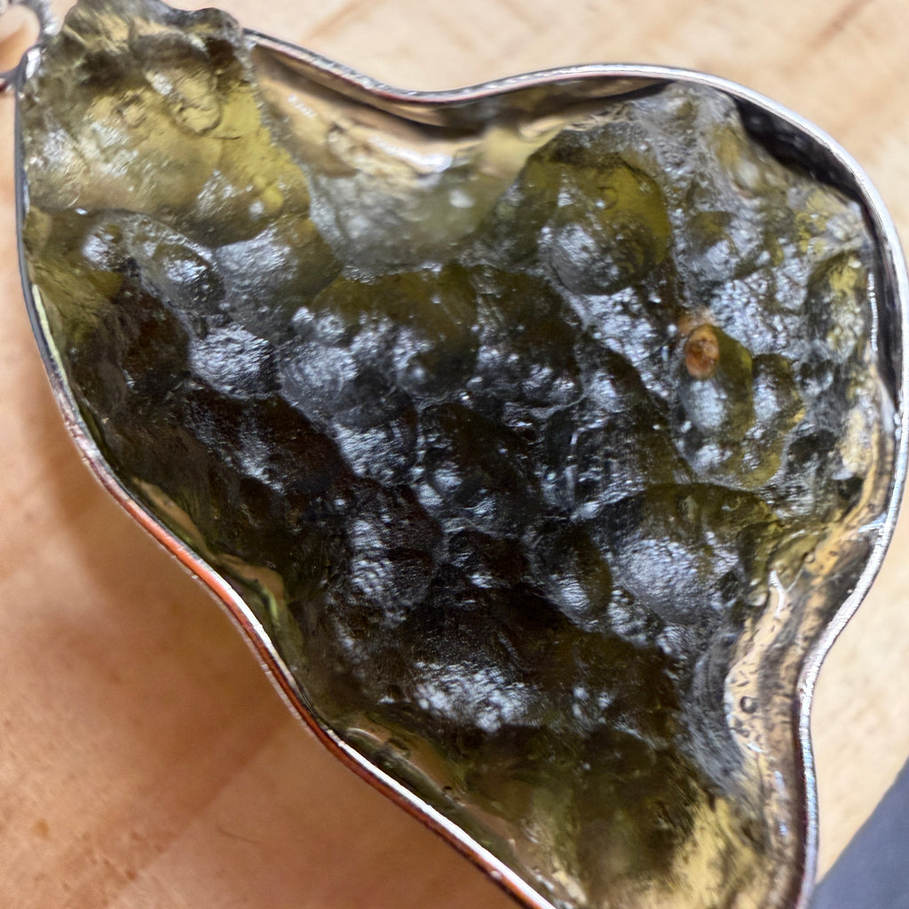 Raw Moldavite S925 Certified Necklace