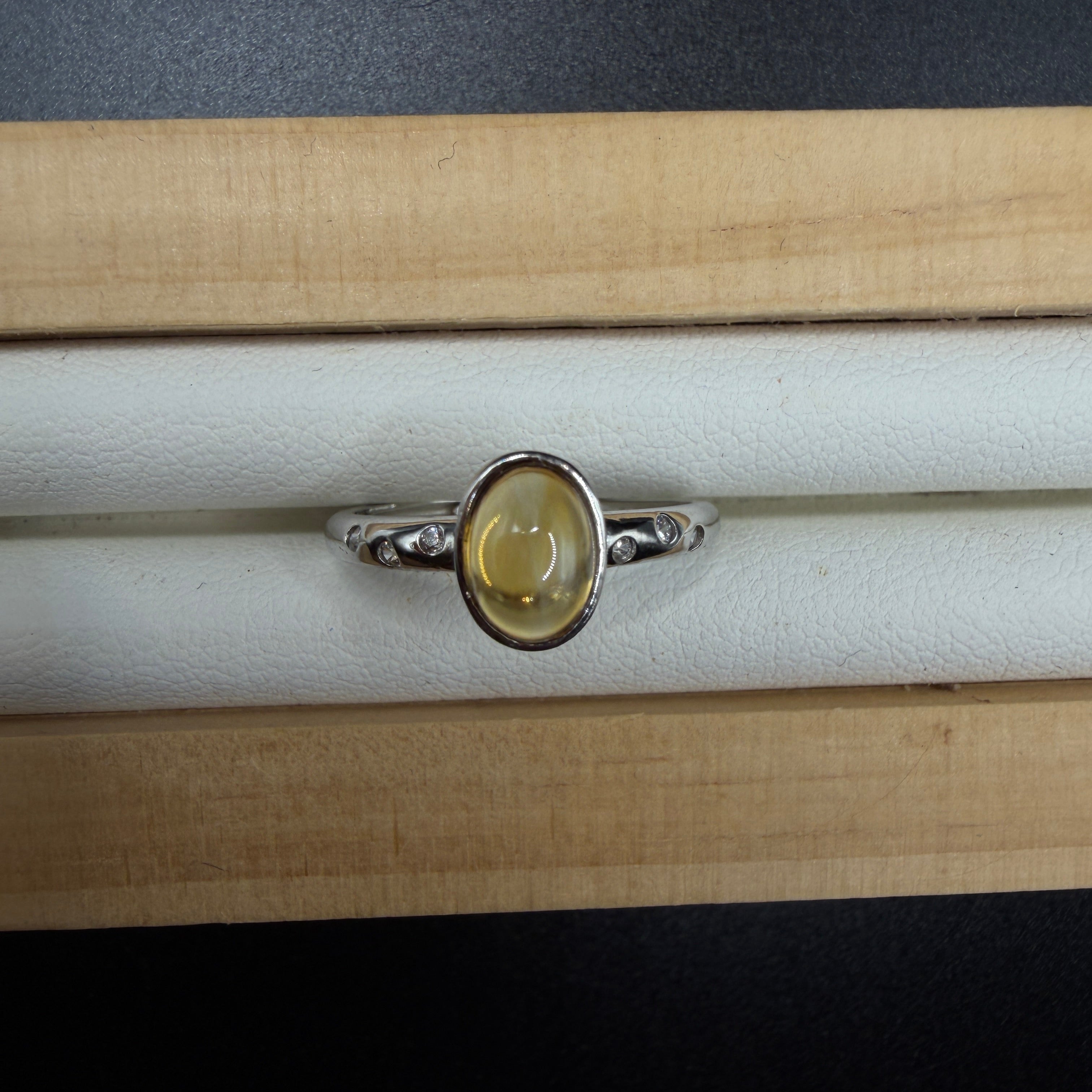 Citrine S925 Adjustable Ring
