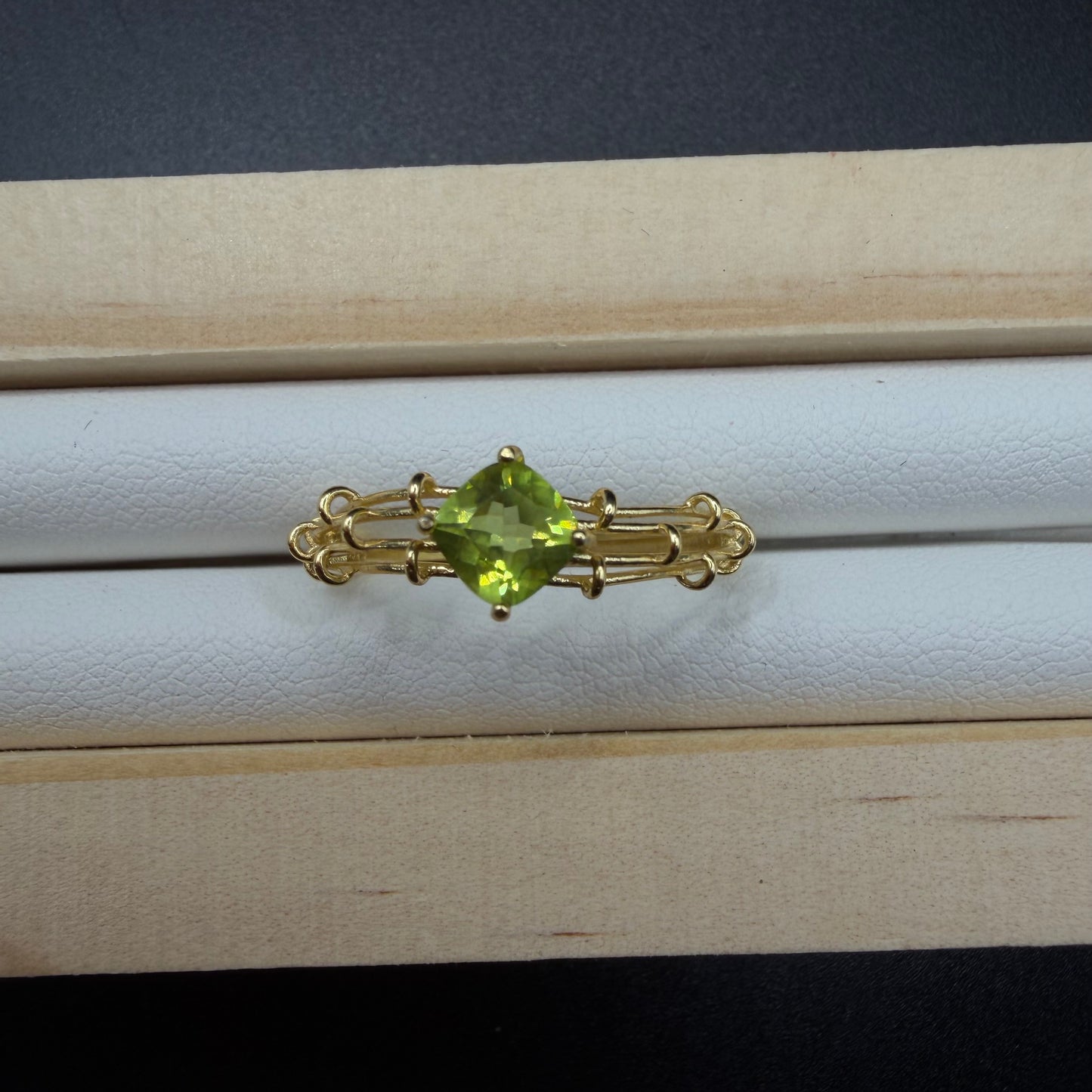 Peridot S925 Adjustable Ring