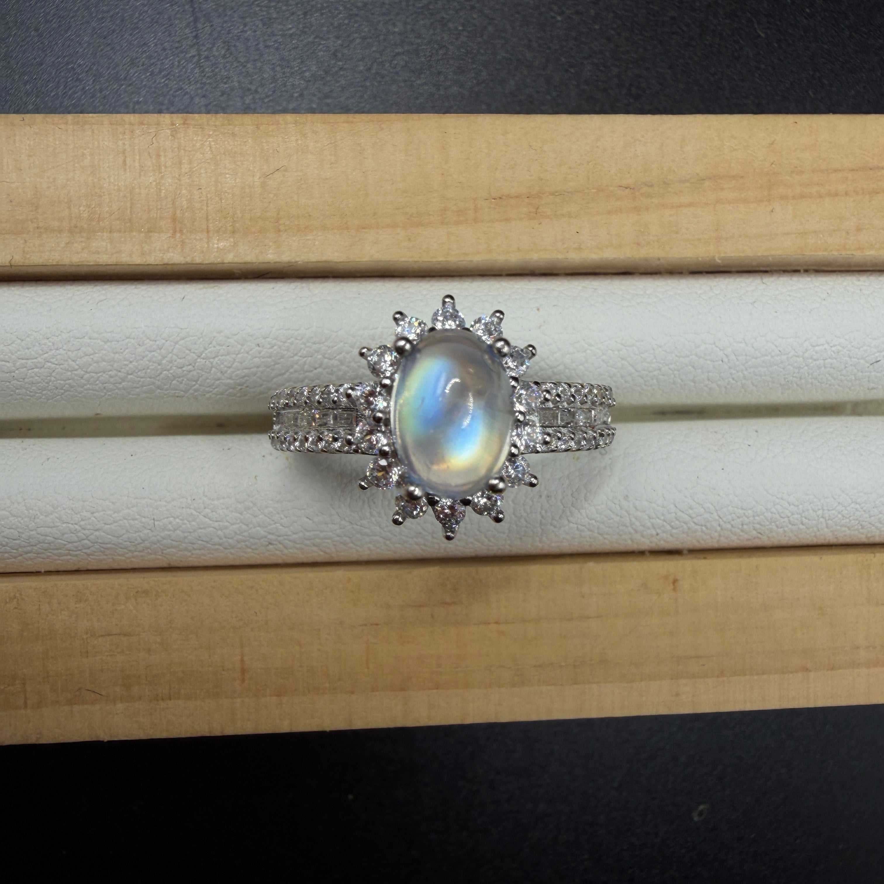 Moonstone S925 Certified Adjustable Ring