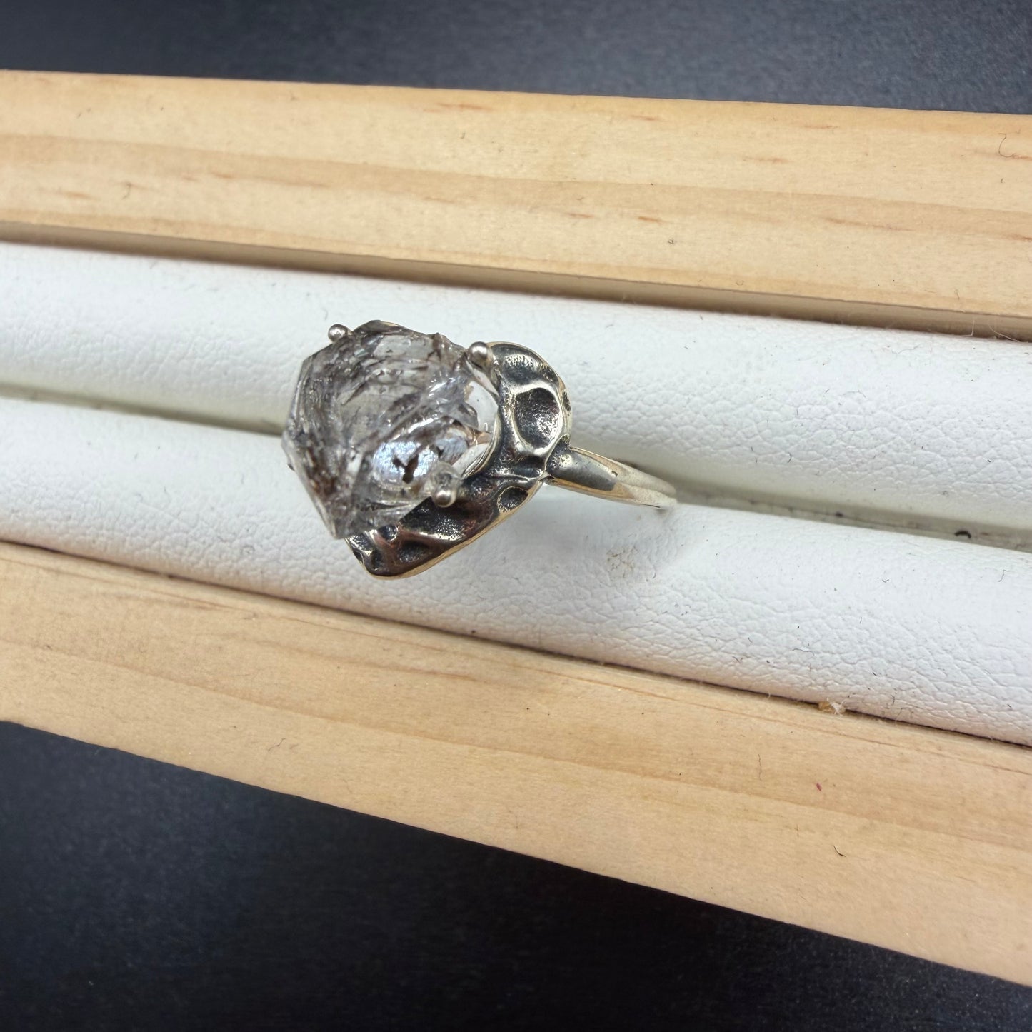 Herkimer Diamond S925 Adjustable Ring