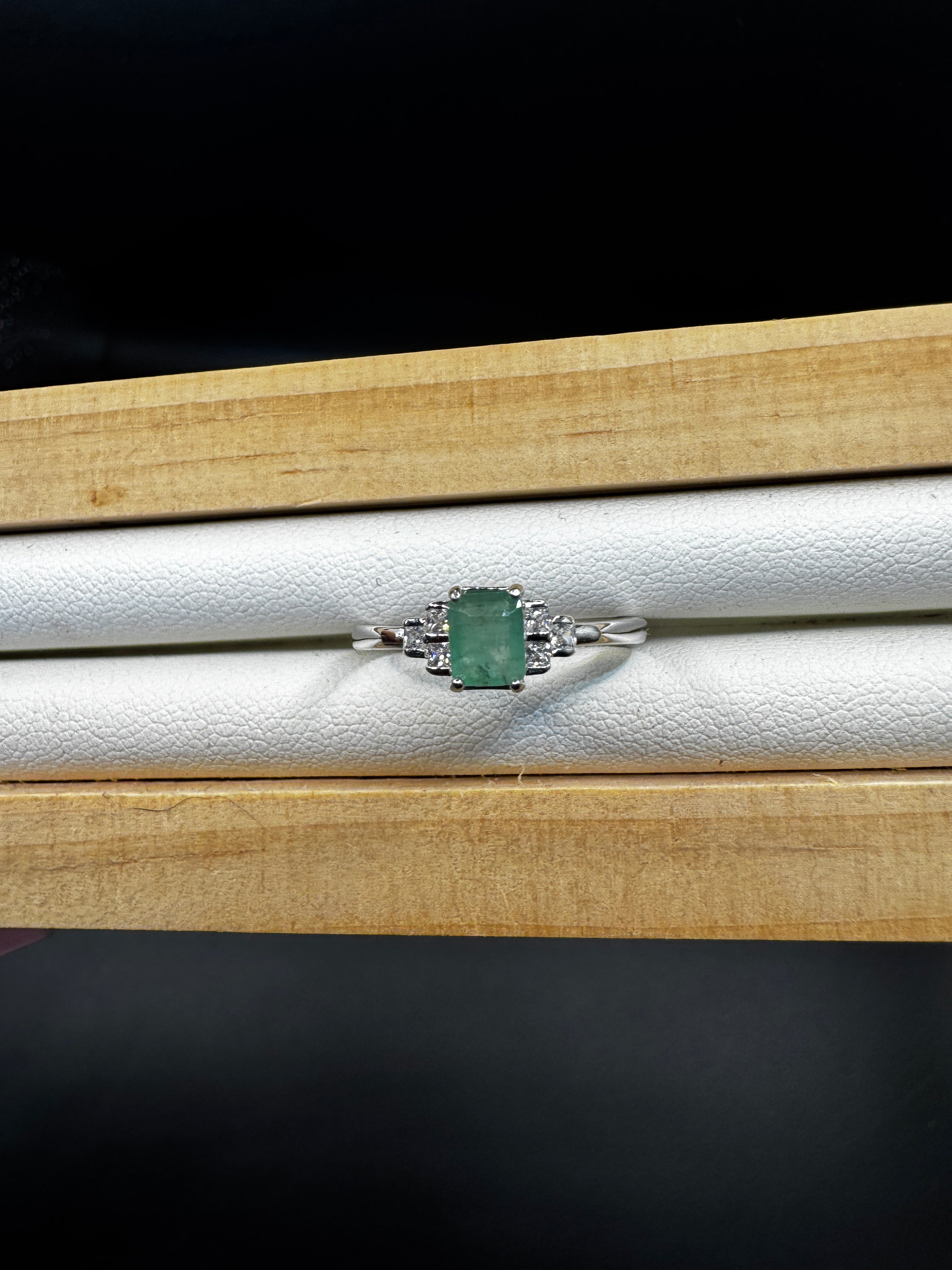 Emerald S925 Adjustable Ring