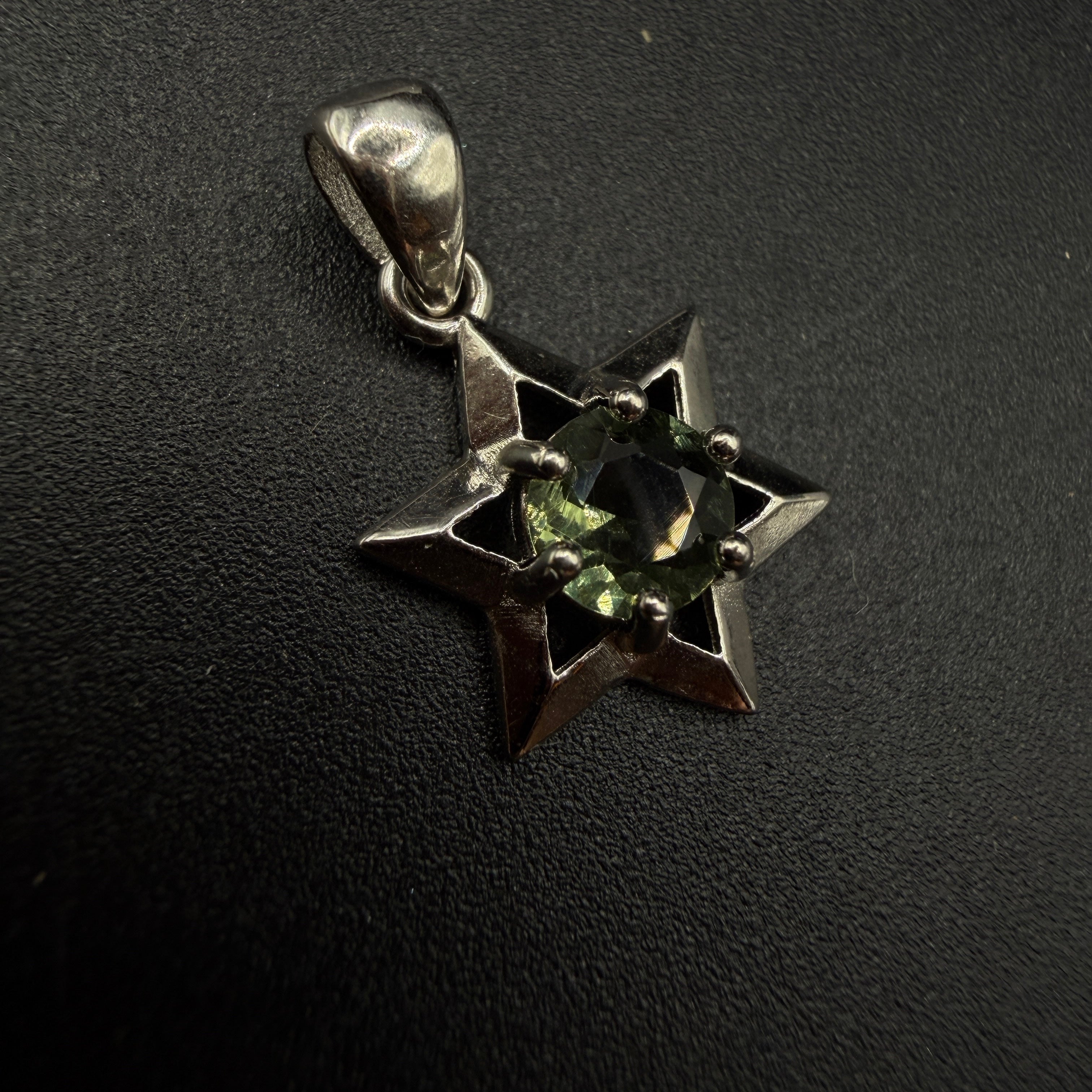 Moldavite Star Certified S925 Necklace