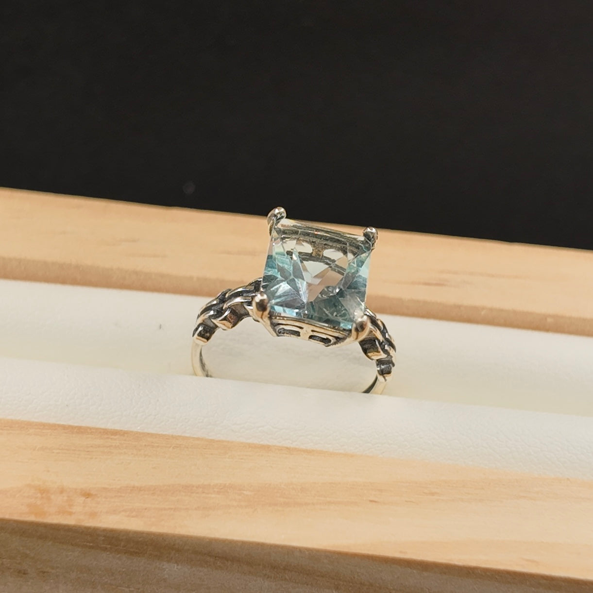 Blue Fluorite S925 Adjustable Ring