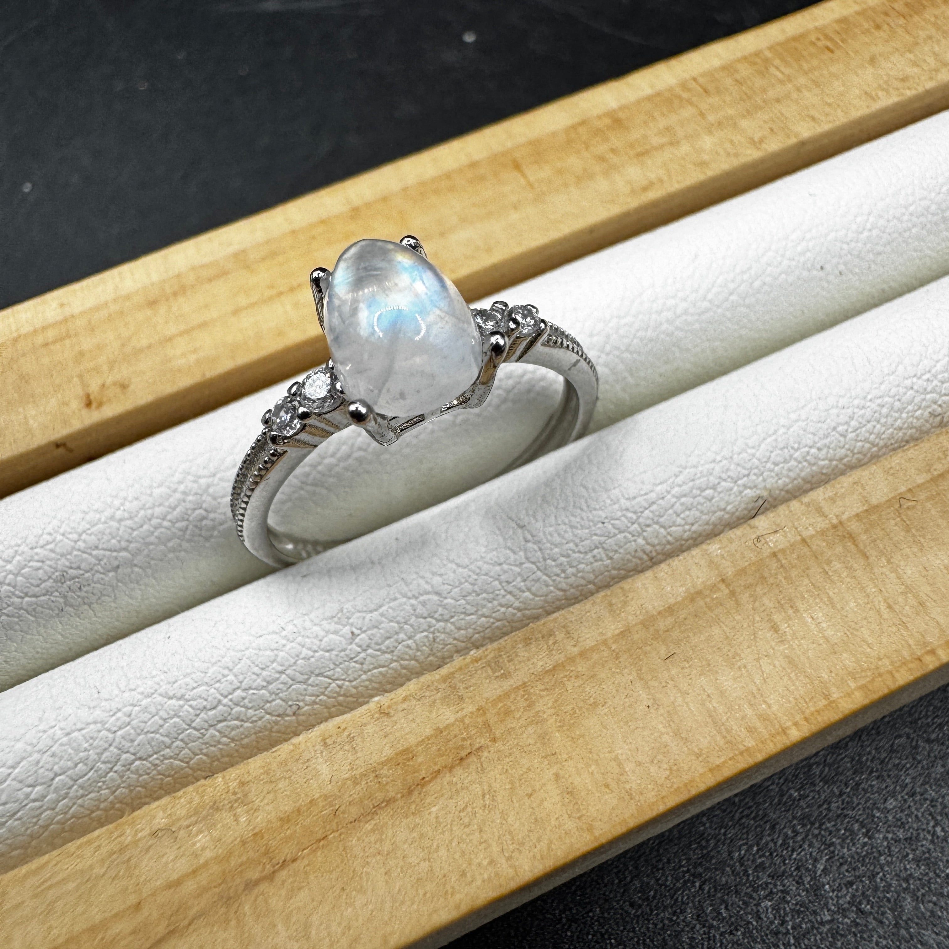 Moonstone S925 Adjustable Ring