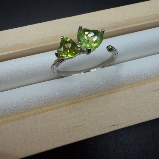 Peridot S925 Adjustable Ring
