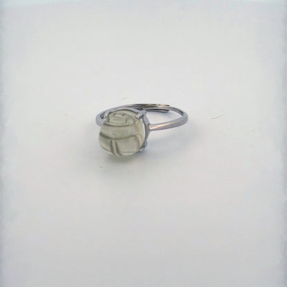 Libyan Desert Glass Scarab S925 Certified Adjustable Ring