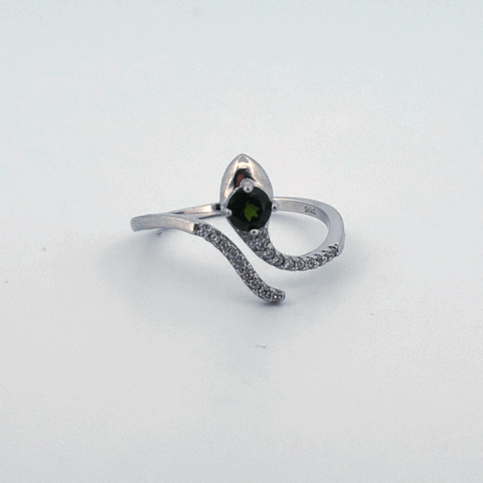 Diopside Snake S925 Adjustable Ring