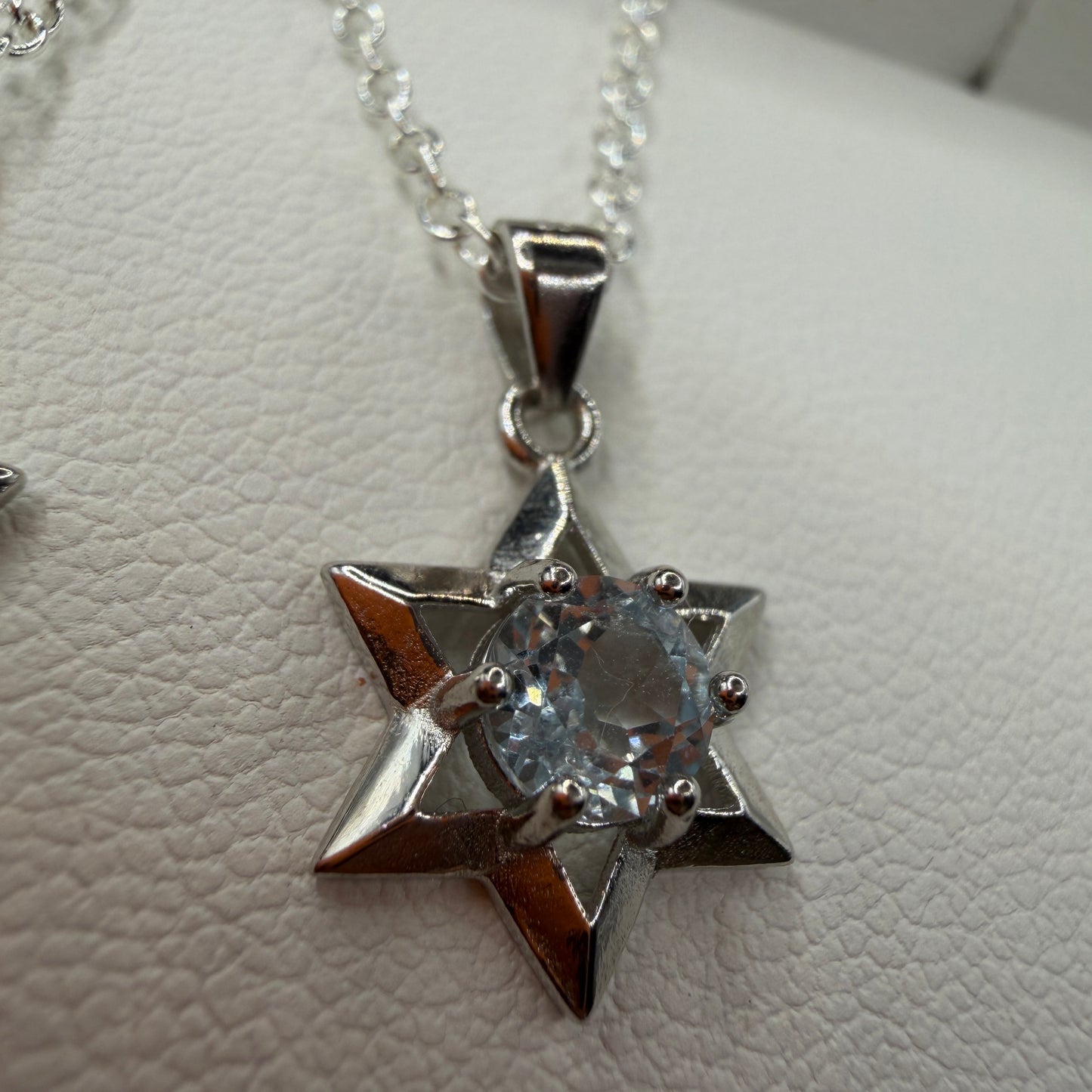 Black Spinel / Aquamarine S925 Necklace