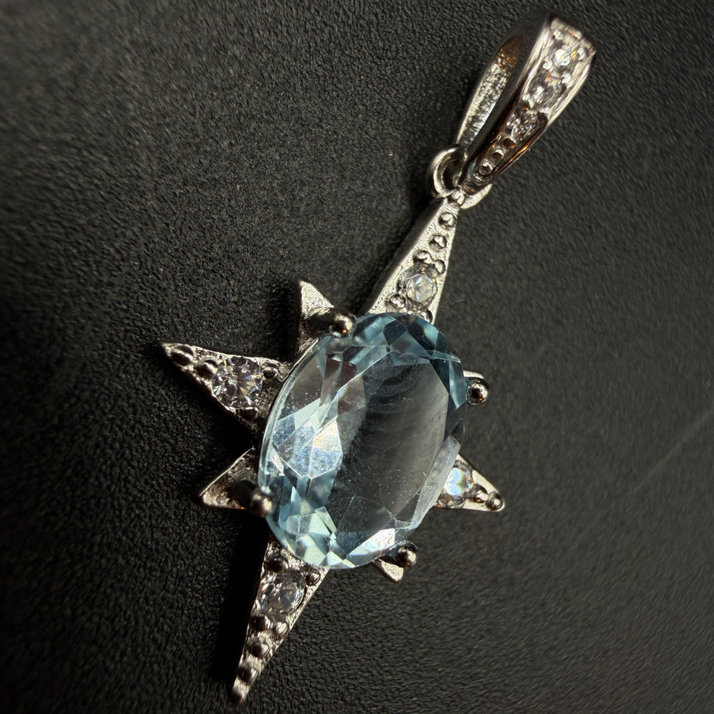 Aquamarine Star S925 Necklace