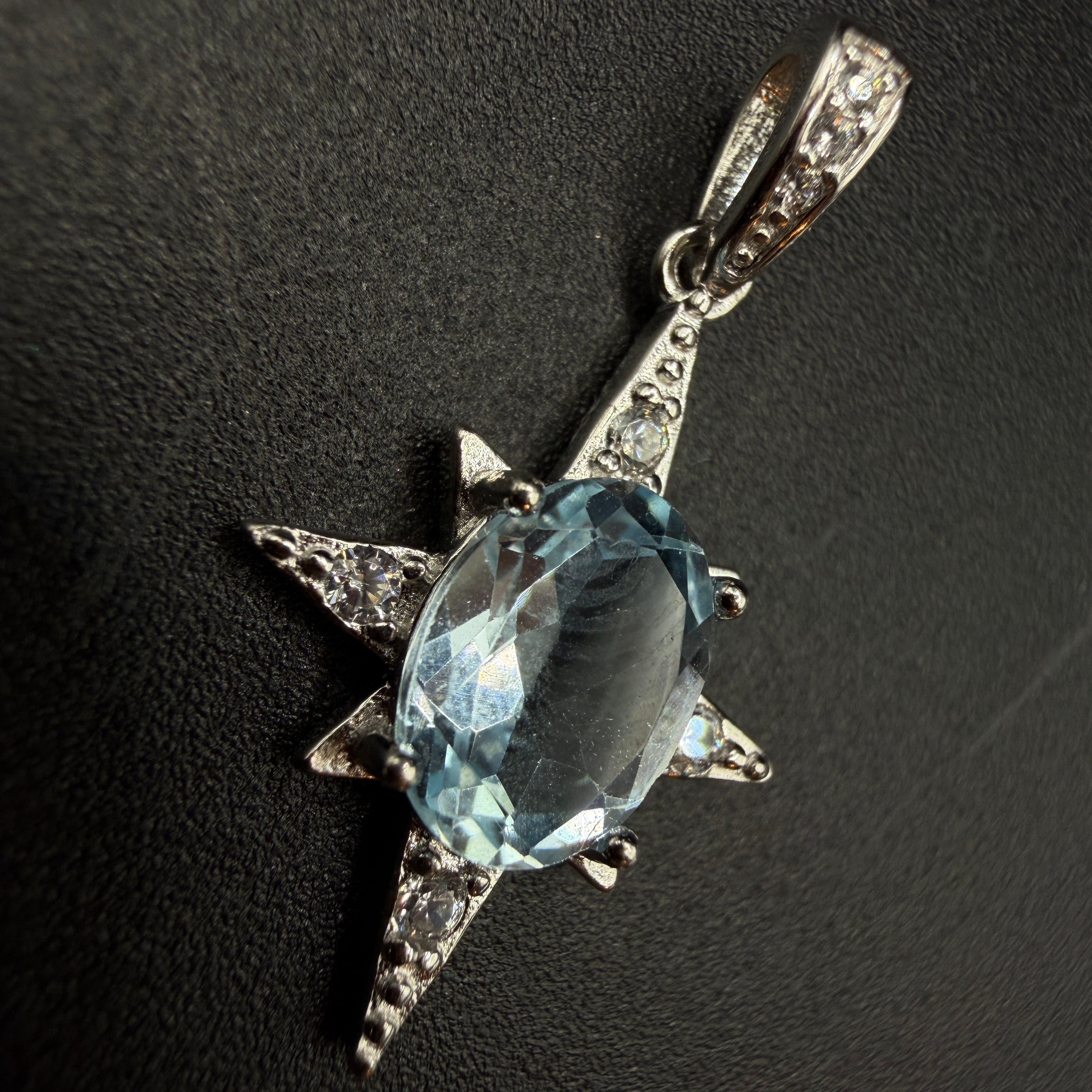 Aquamarine Star S925 Necklace