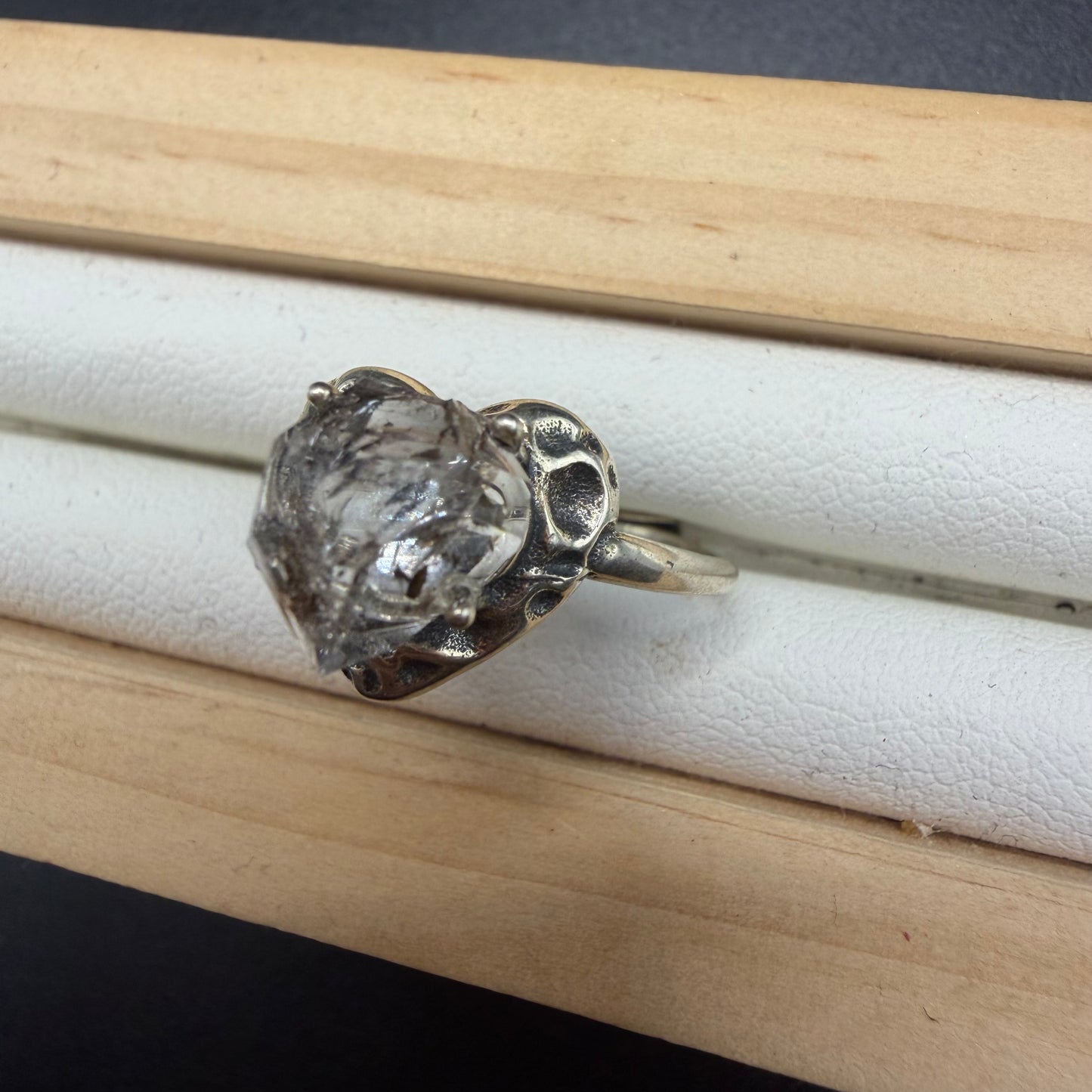 Herkimer Diamond S925 Adjustable Ring