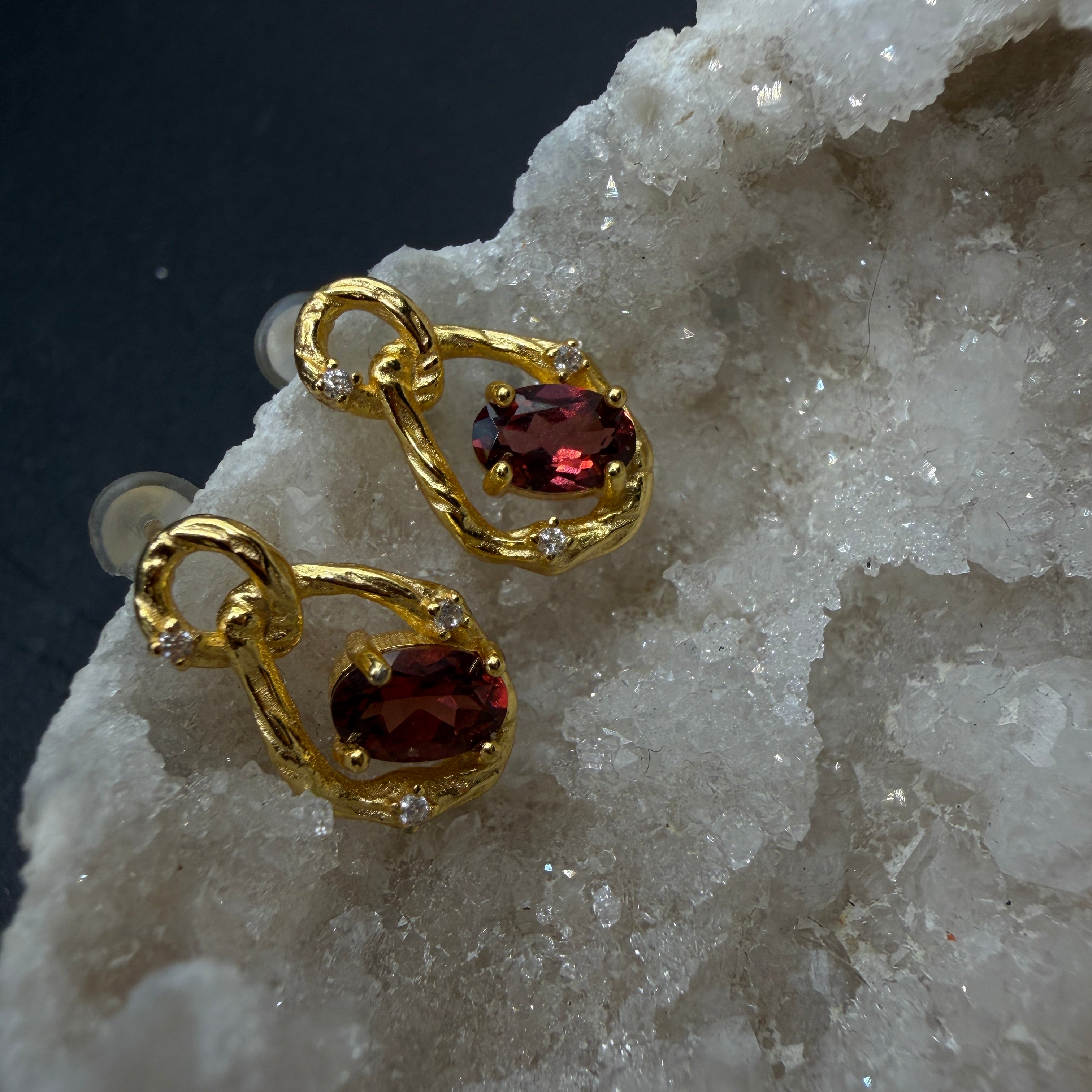 Garnet S925 Earrings