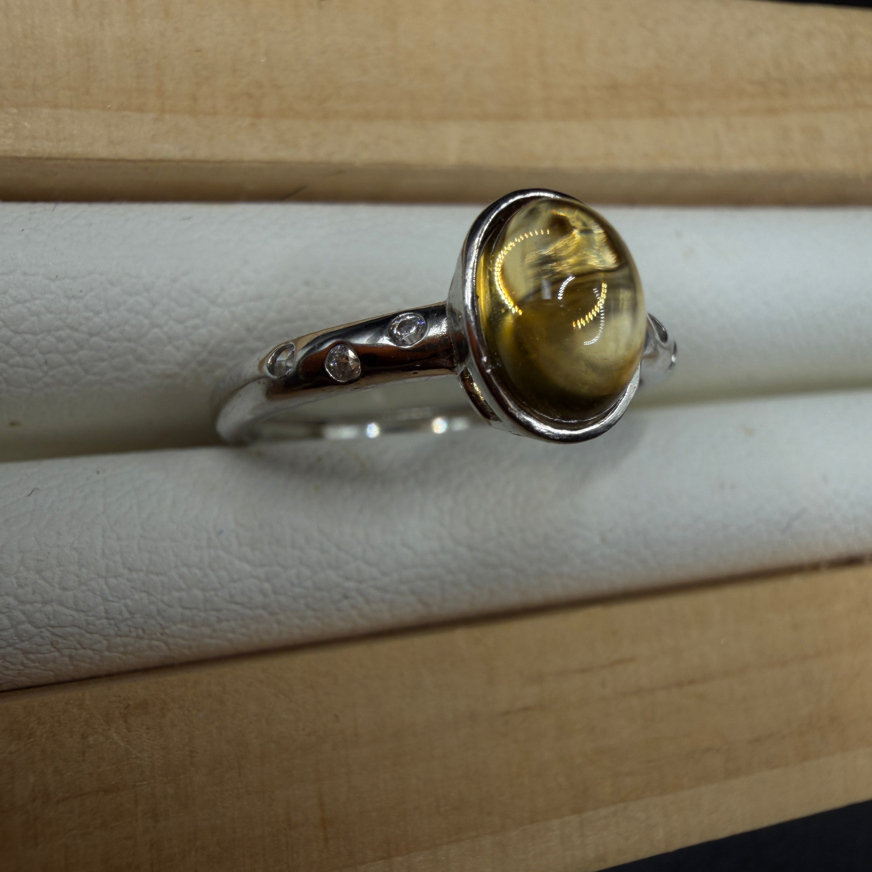 Citrine S925 Adjustable Ring