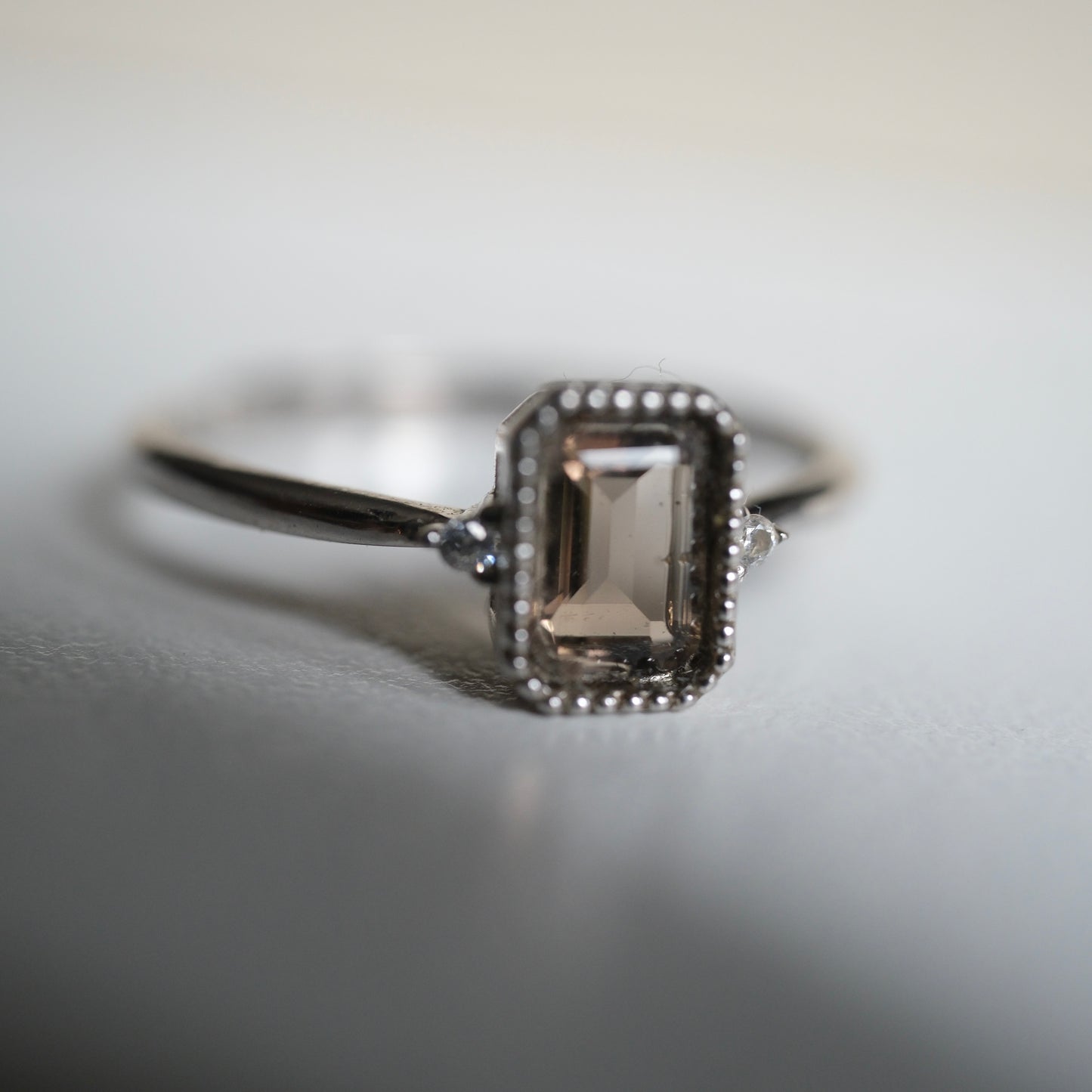 Smokey Quartz S925 Adjustable Ring