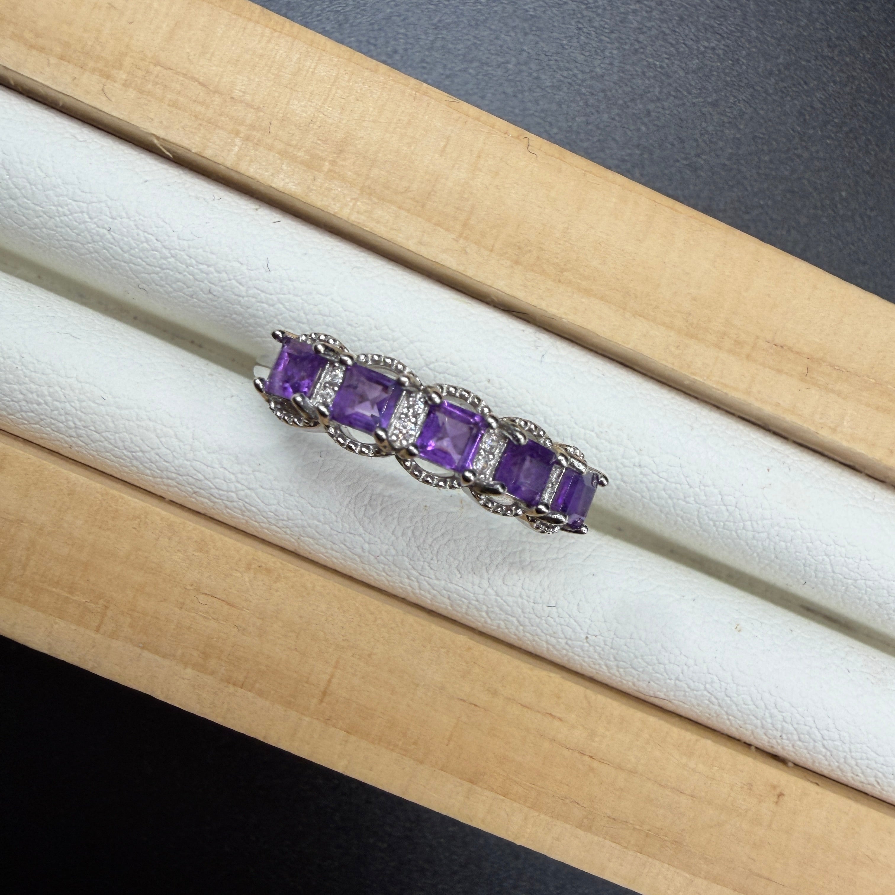 Amethyst S925 Adjustable Ring