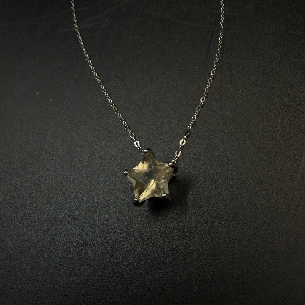 Libyan Desert Glass Star S925 Certified Necklace