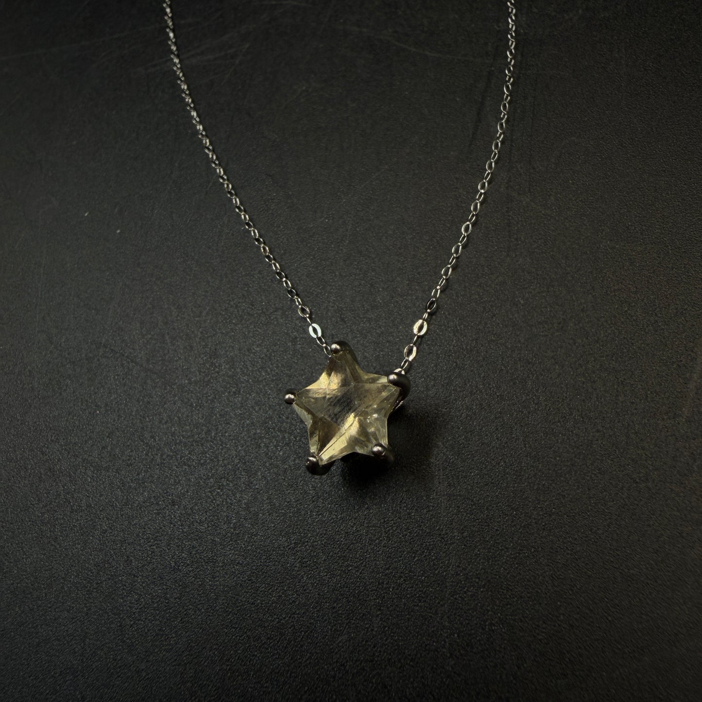 Libyan Desert Glass Star S925 Certified Necklace