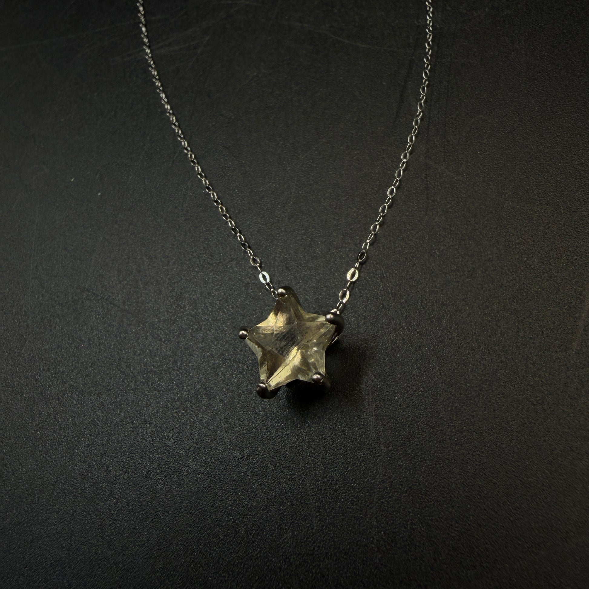 Libyan Desert Glass Star S925 Certified Necklace