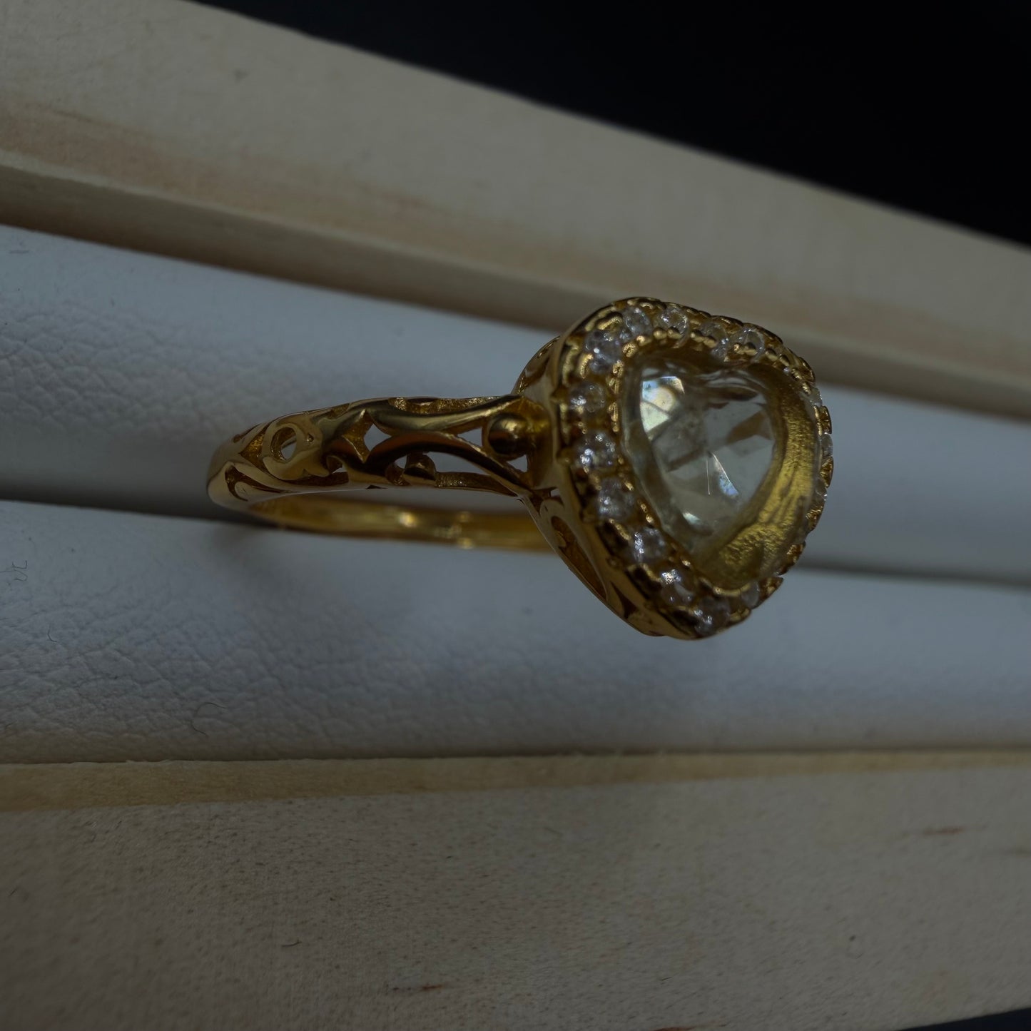 Libyan Desert Glass S925 Certified Adjustable Ring