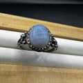 Blue Lace Agate Adjustable S925 Ring
