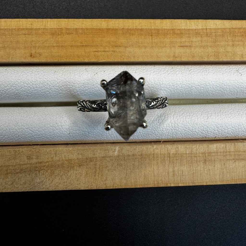 Herkimer Diamond S925 Adjustable Ring