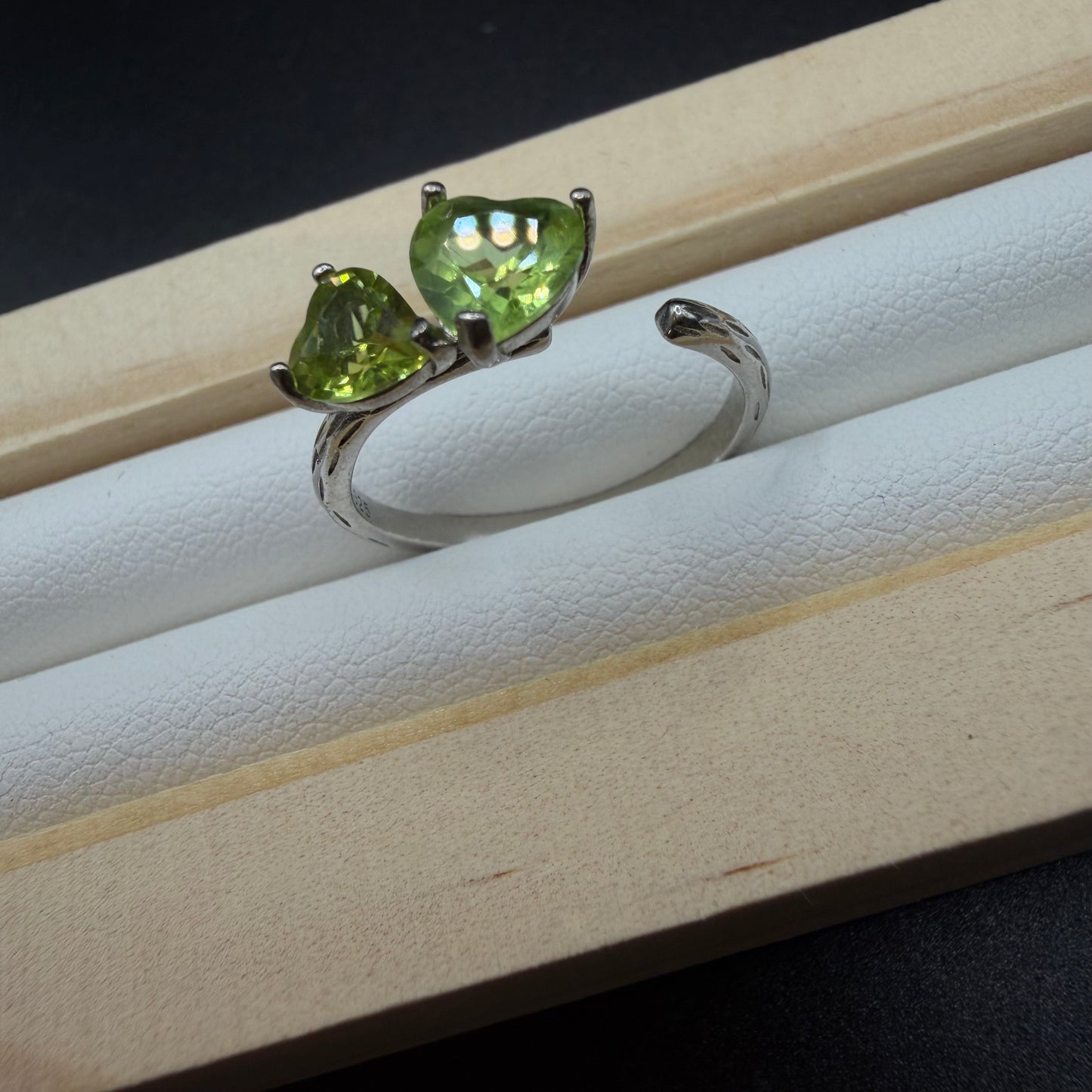 Peridot S925 Adjustable Ring