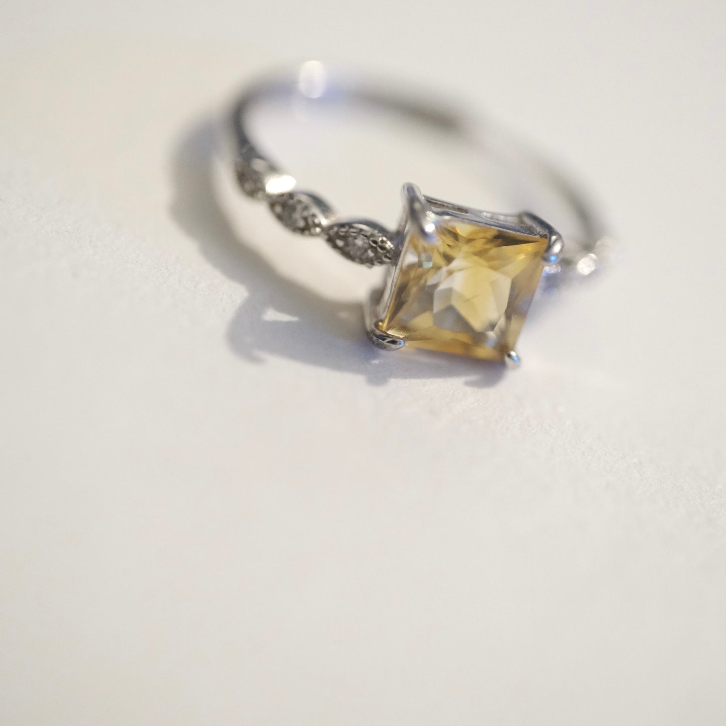 Citrine S925 Adjustable Ring