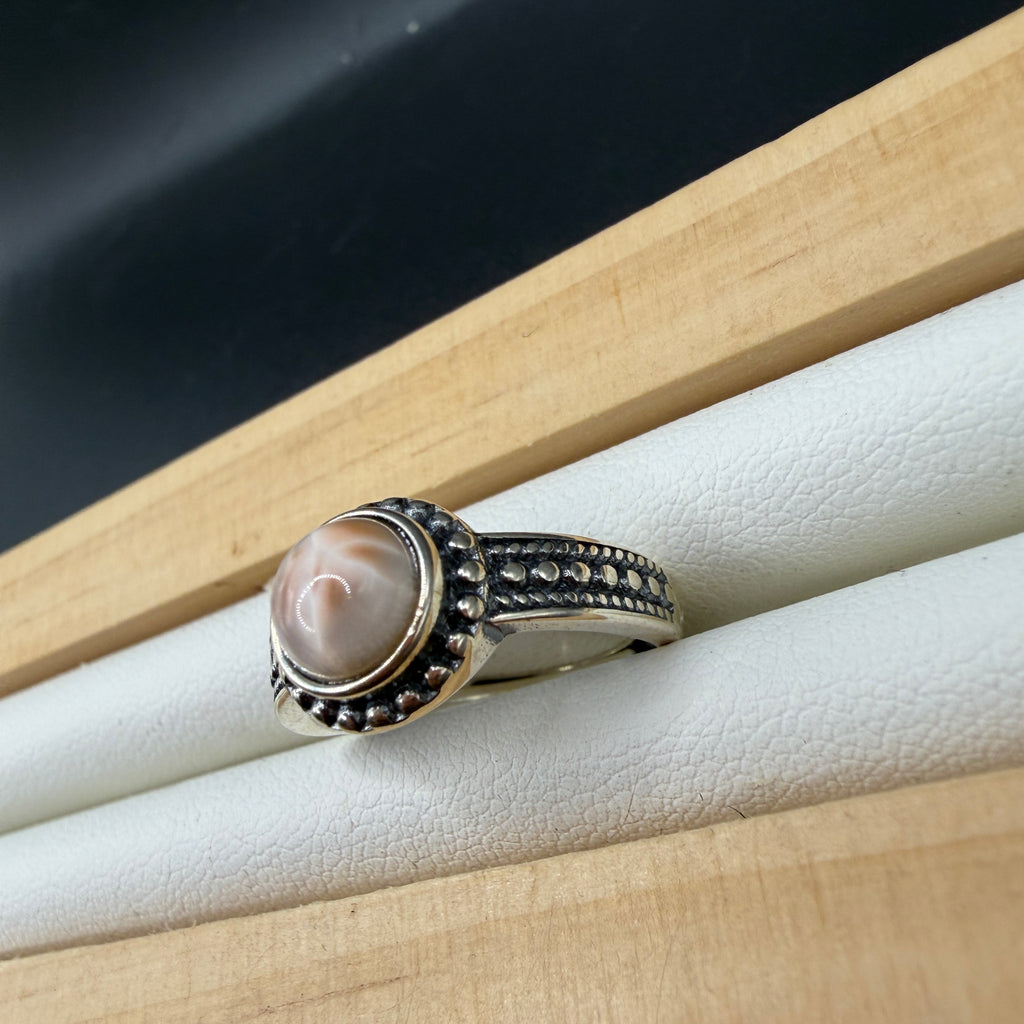 Pink Larimar S925 Adjustable Ring