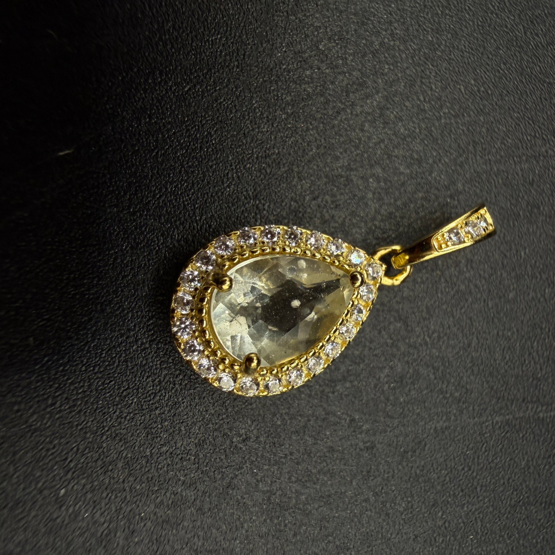 Gold Libyan Desert Glass S925 Certified Necklace