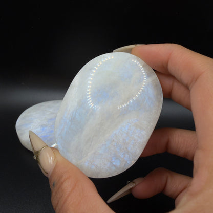 AA Grade Blue Moonstone Large Palm Stone