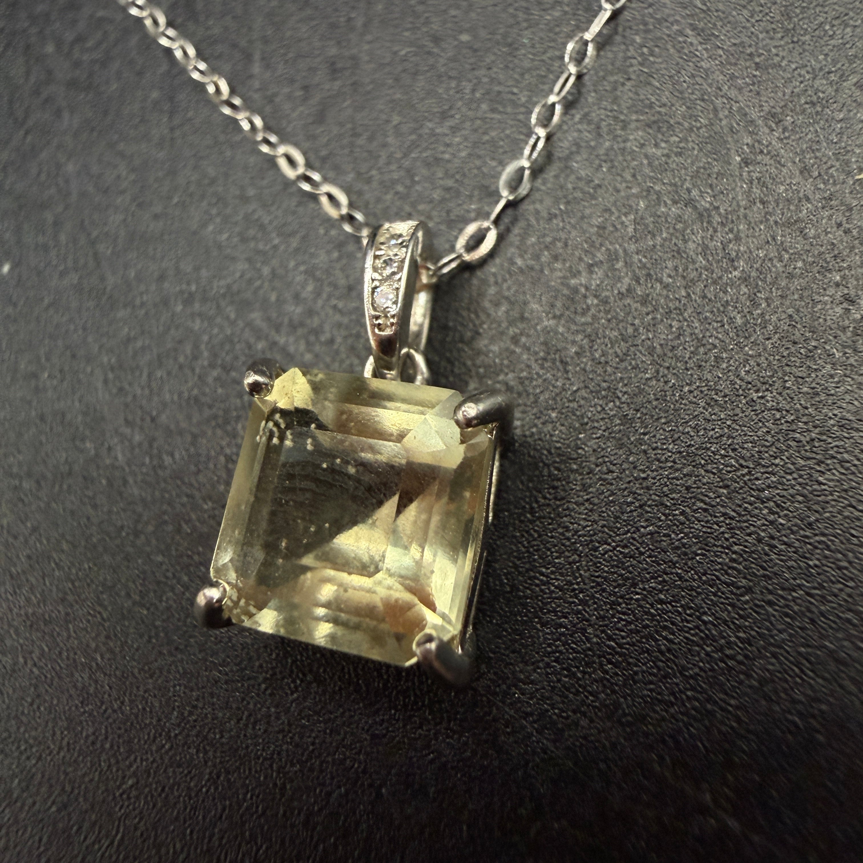 Libyan Desert Glass S925 Certified Necklace