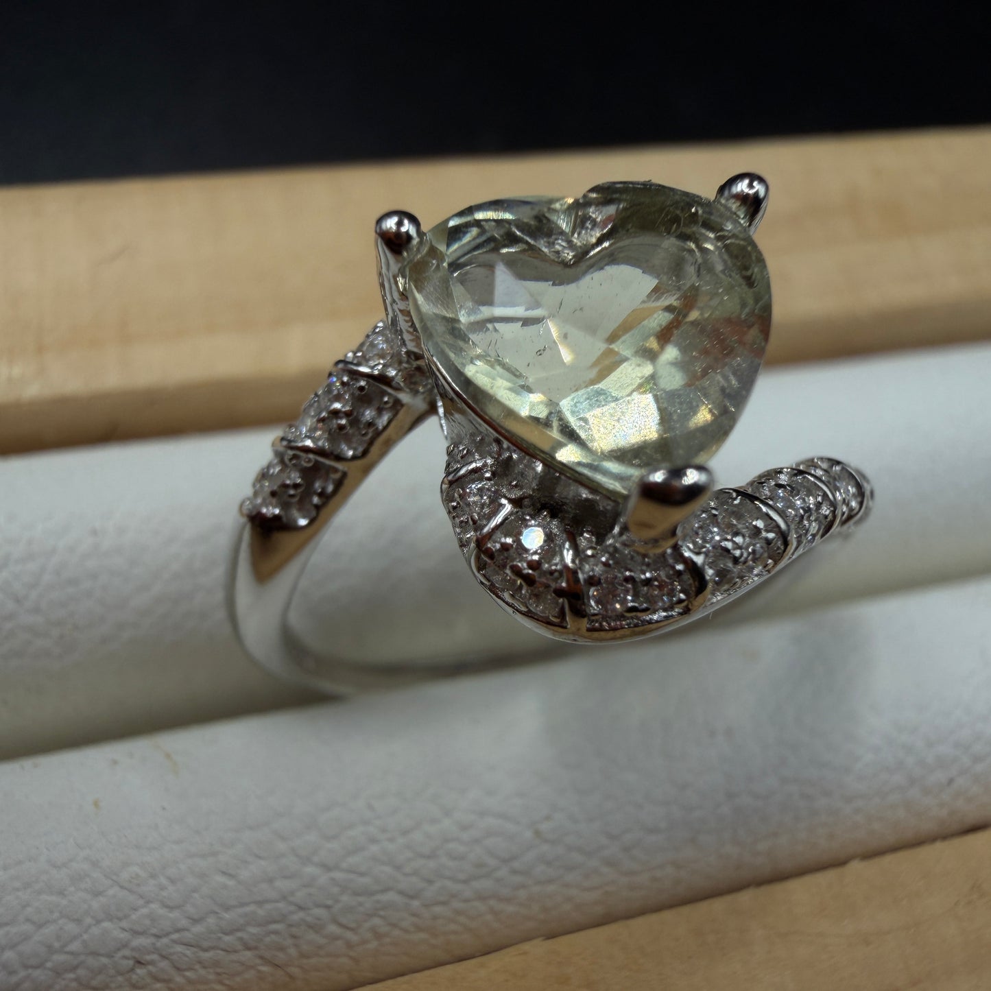 Libyan Desert Glass S925 Certified Adjustable Ring