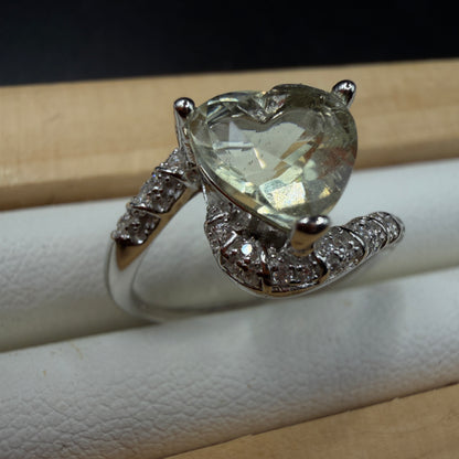 Libyan Desert Glass S925 Certified Adjustable Ring