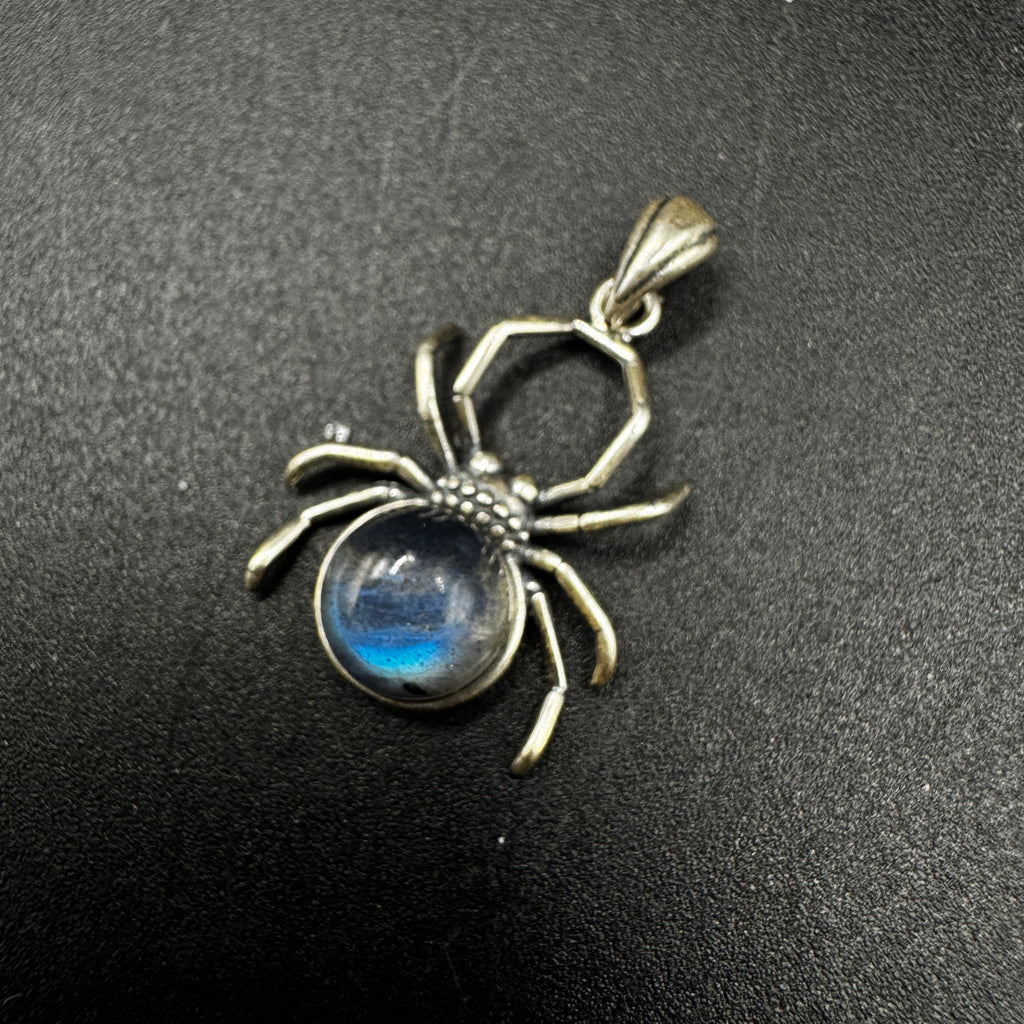 Labradorite Spider S925 Halloween Necklace