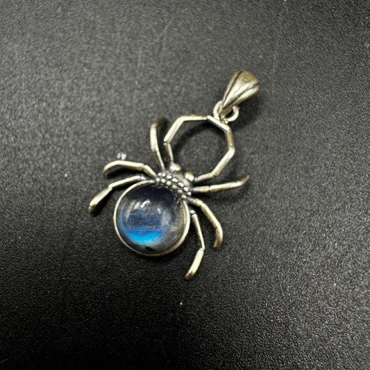 Labradorite Spider S925 Halloween Necklace