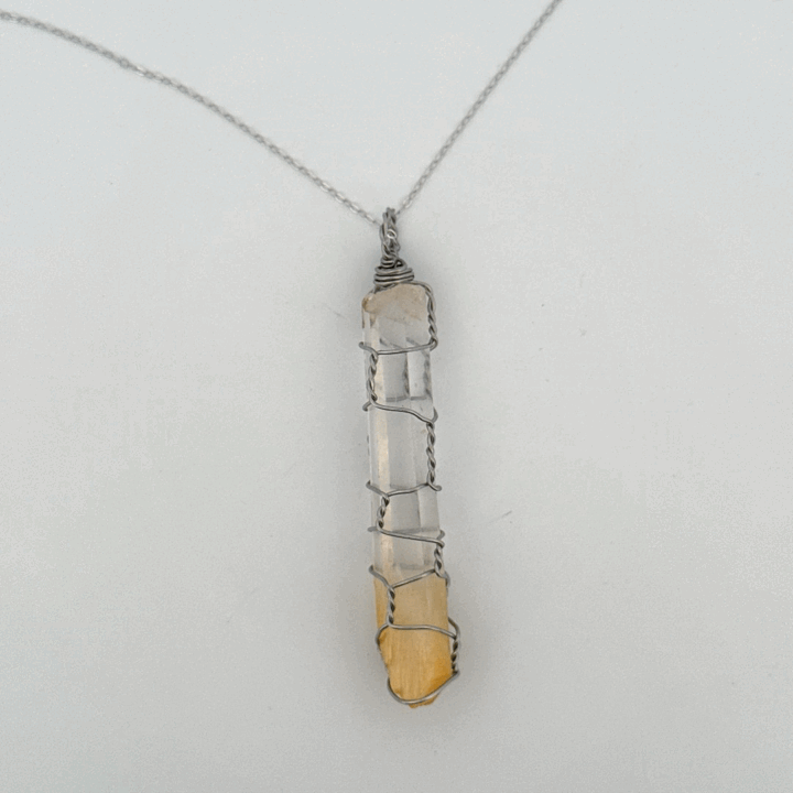 Columbian Mango Quartz Handmade S925 Necklace