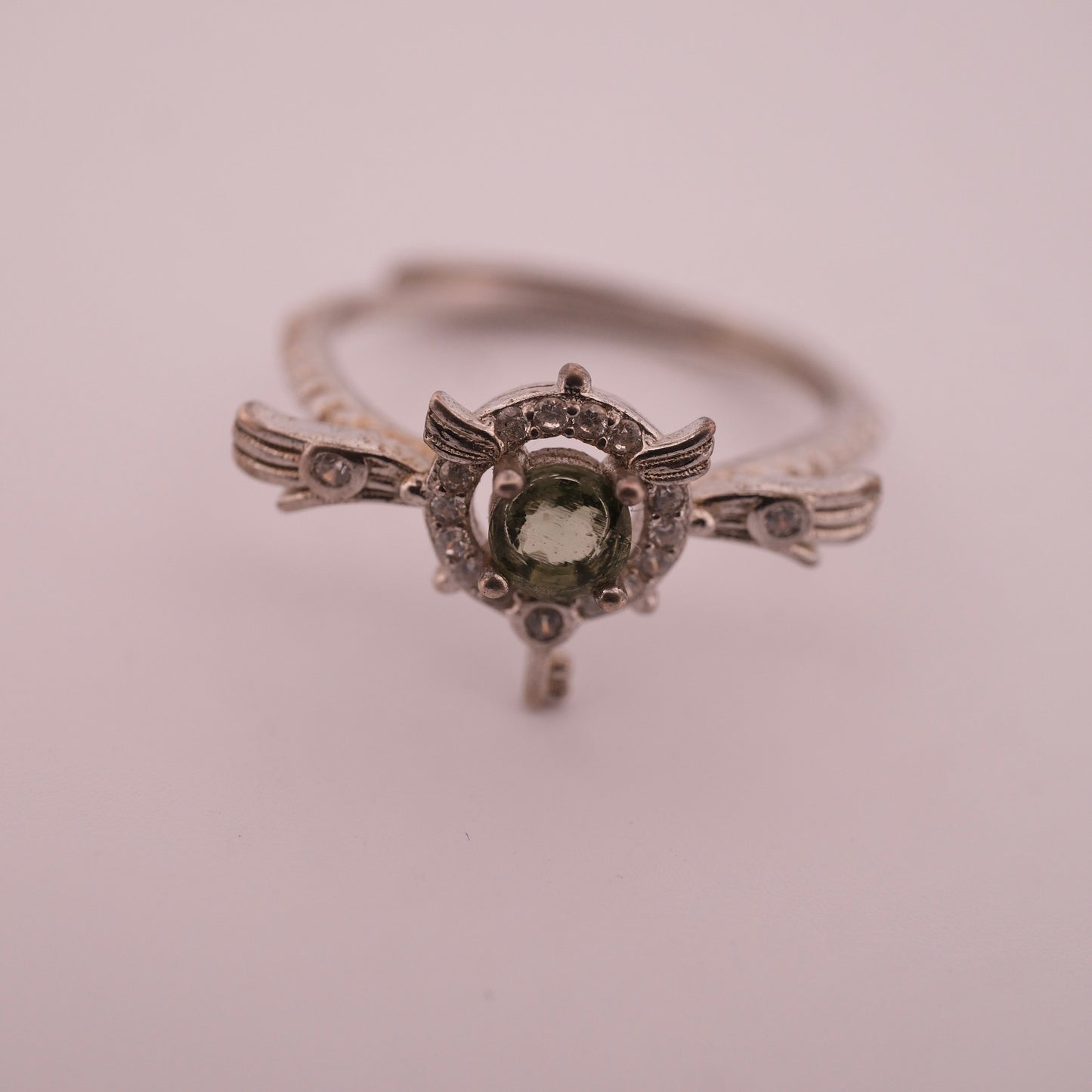 Moldavite Key S925 Adjustable Ring