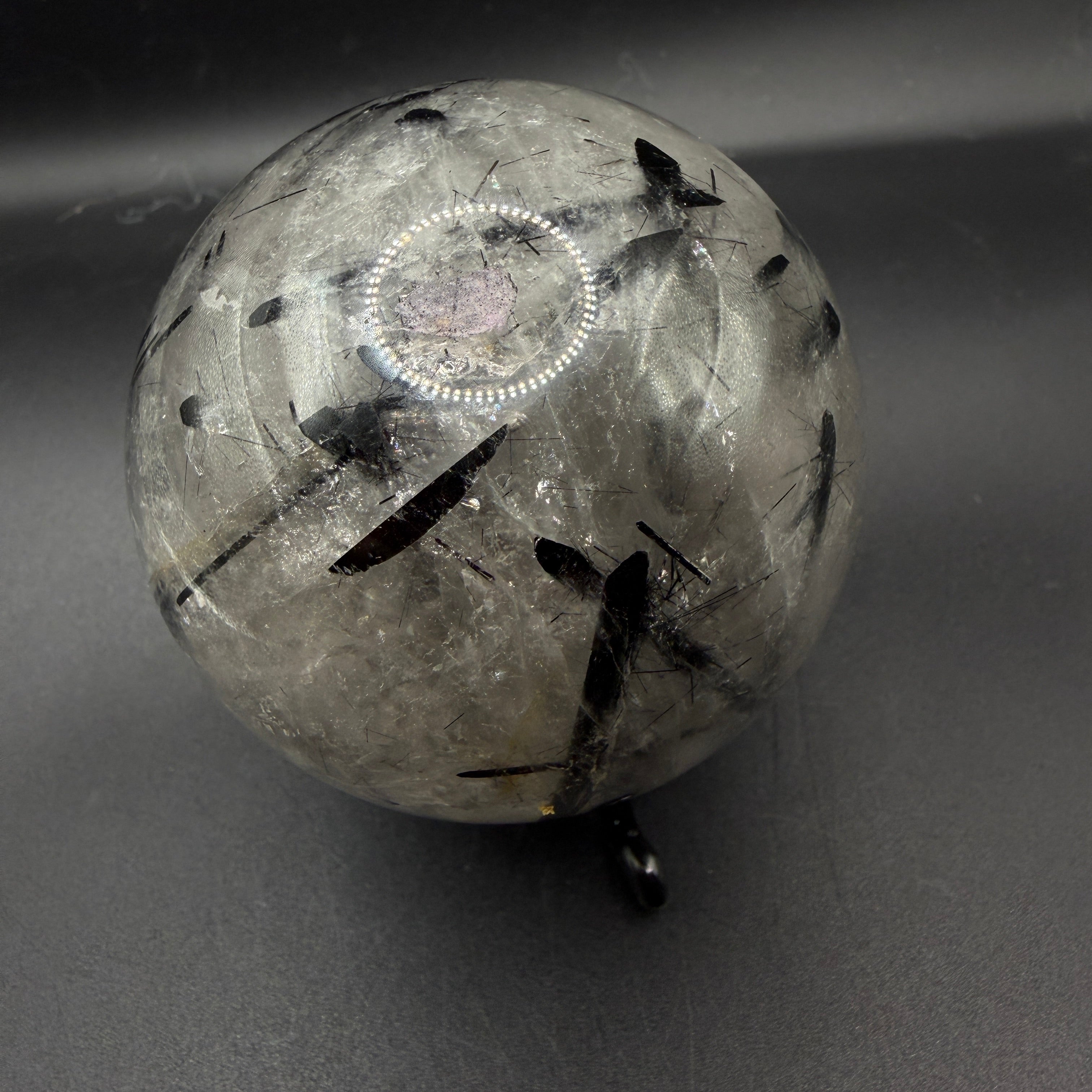 Black Tourmaline in Quartz Sphere Dx22.6cm