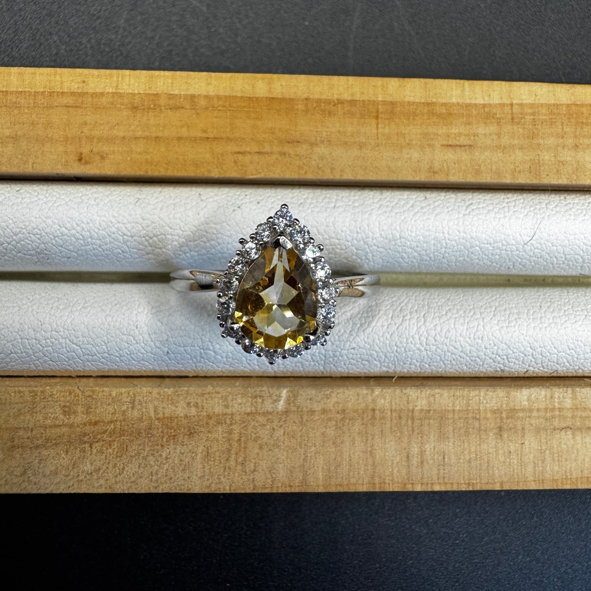 Citrine S925 Adjustable Ring