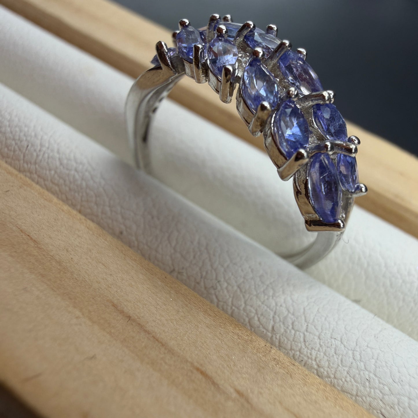 Tanzanite Leaf Earrings and Necklace S925 Certified Set