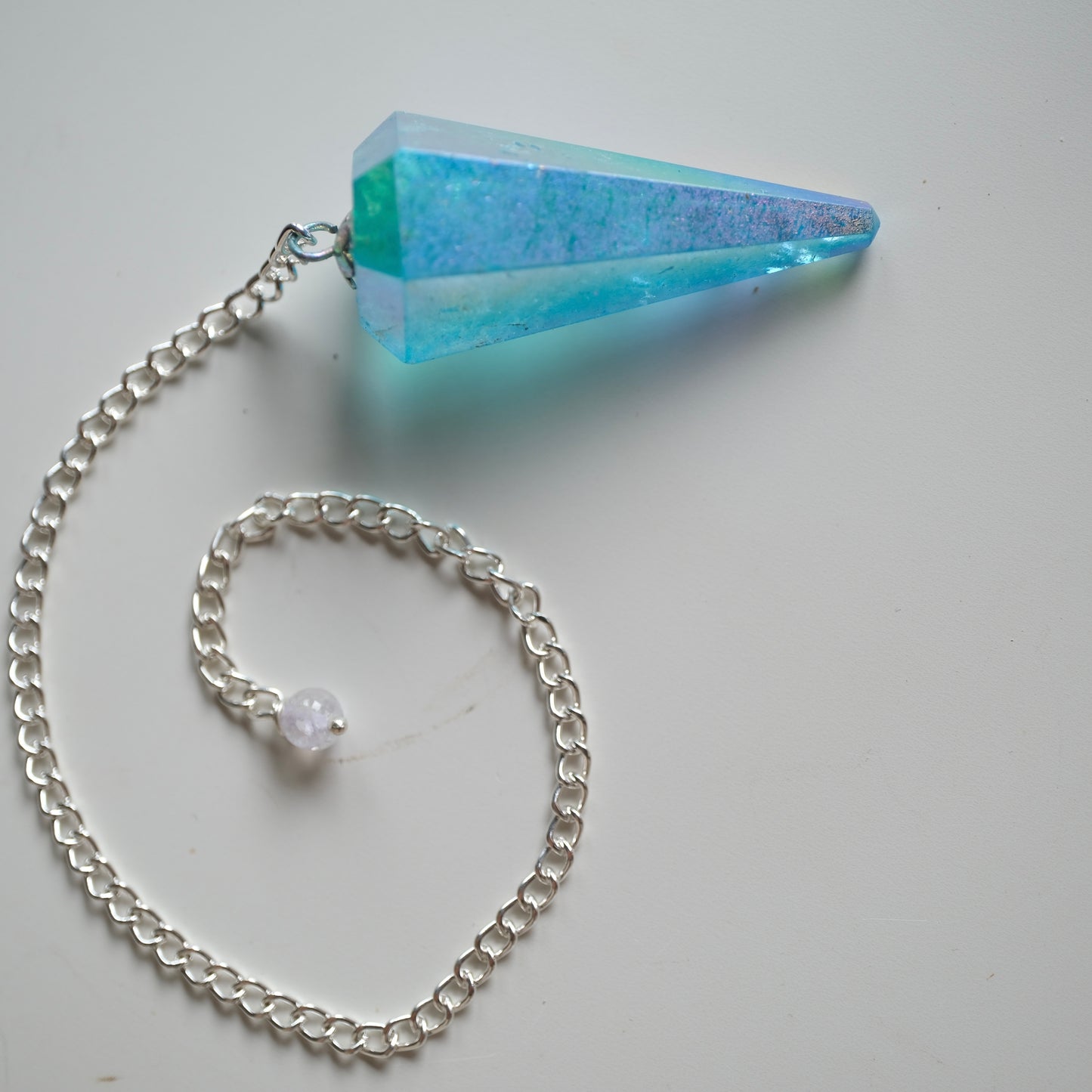 Blue Aura Quartz Pendulum