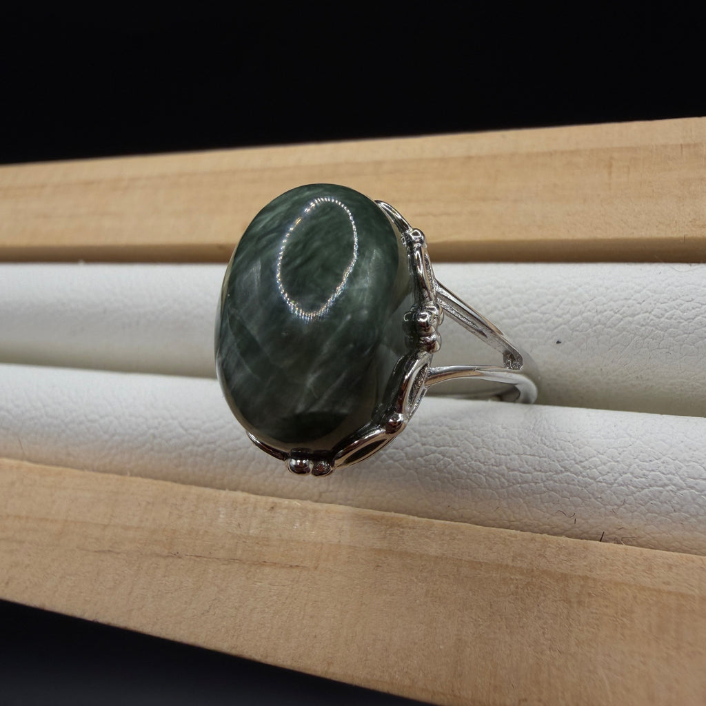 Seraphinite S925 Adjustable Ring
