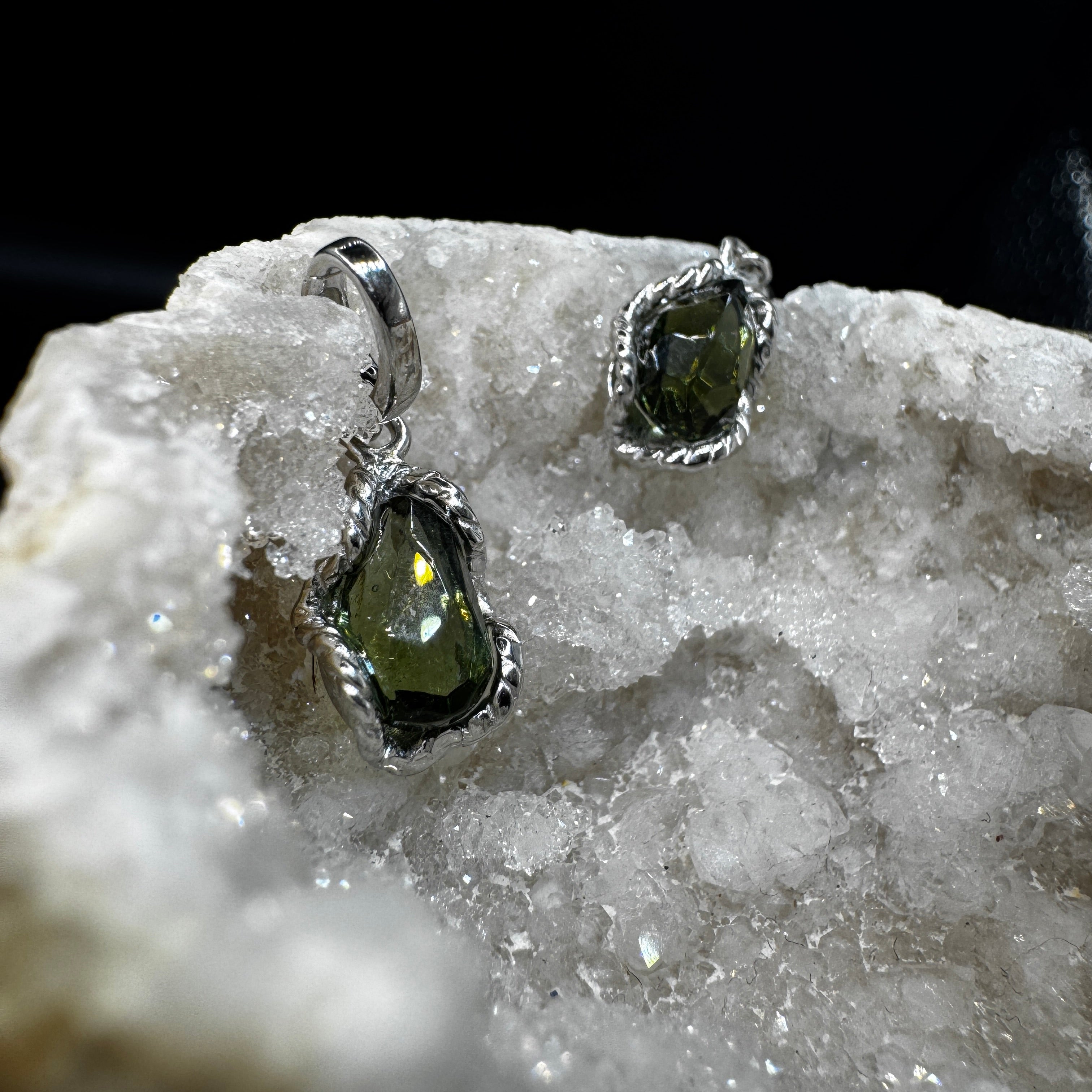 Moldavite Freeform S925 Certified Necklace