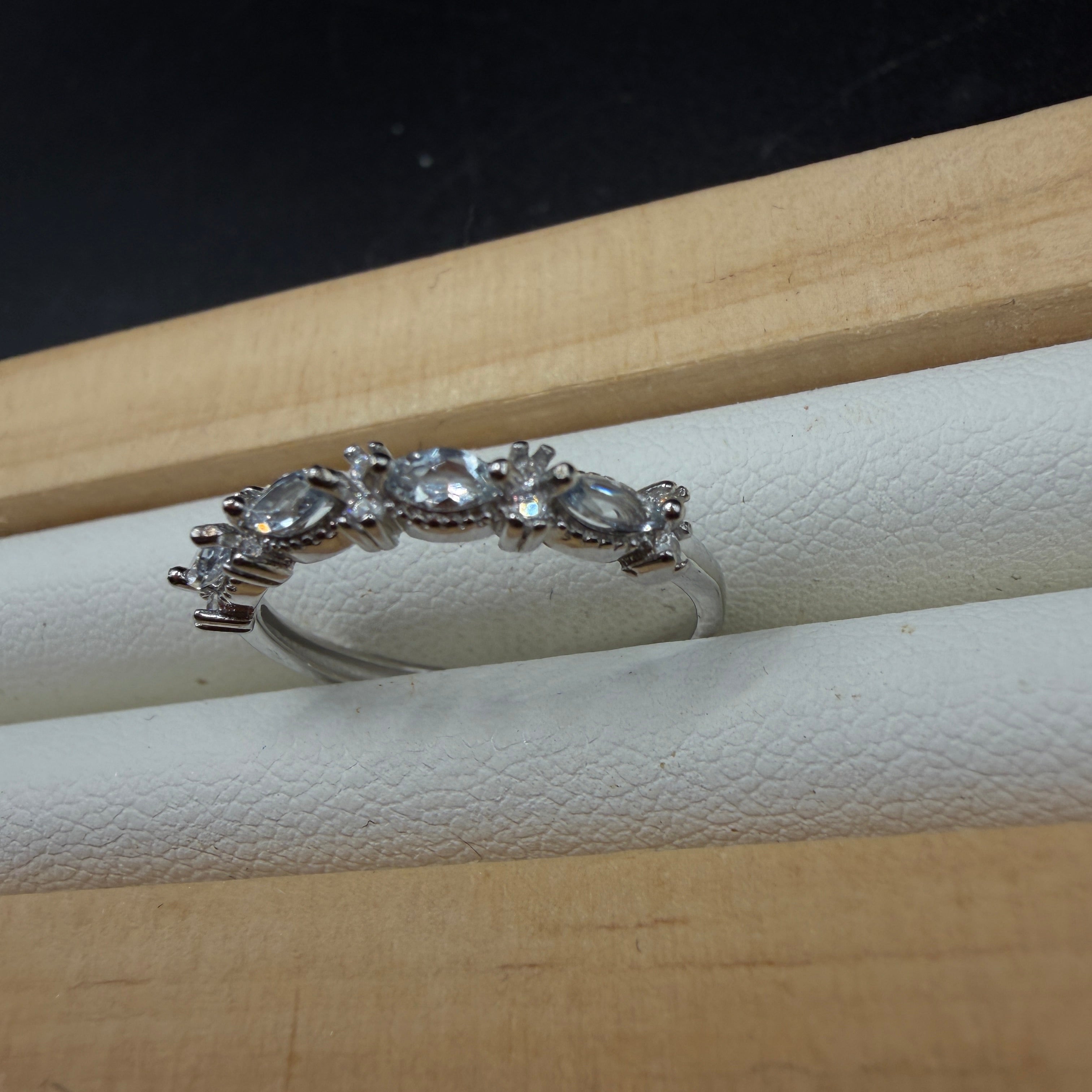 Aquamarine S925 Adjustable Ring