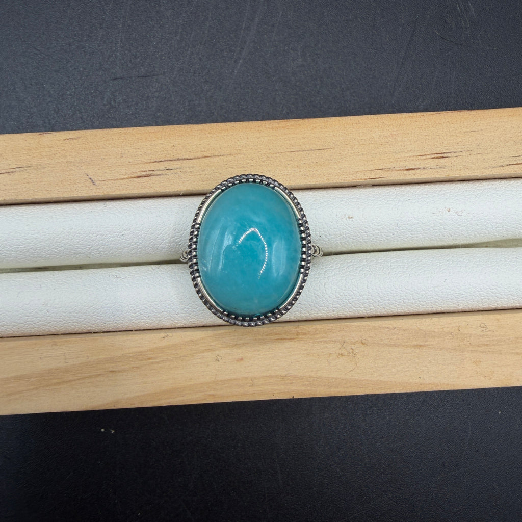 Amazonite S925 Adjustable Ring