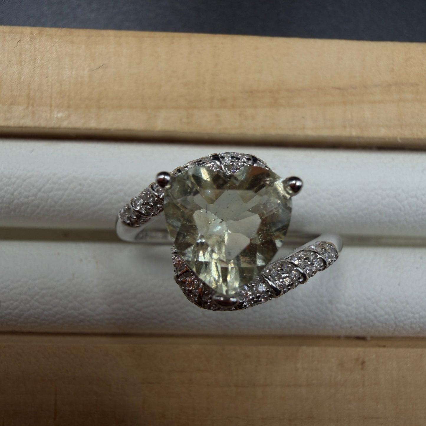 Libyan Desert Glass S925 Certified Adjustable Ring