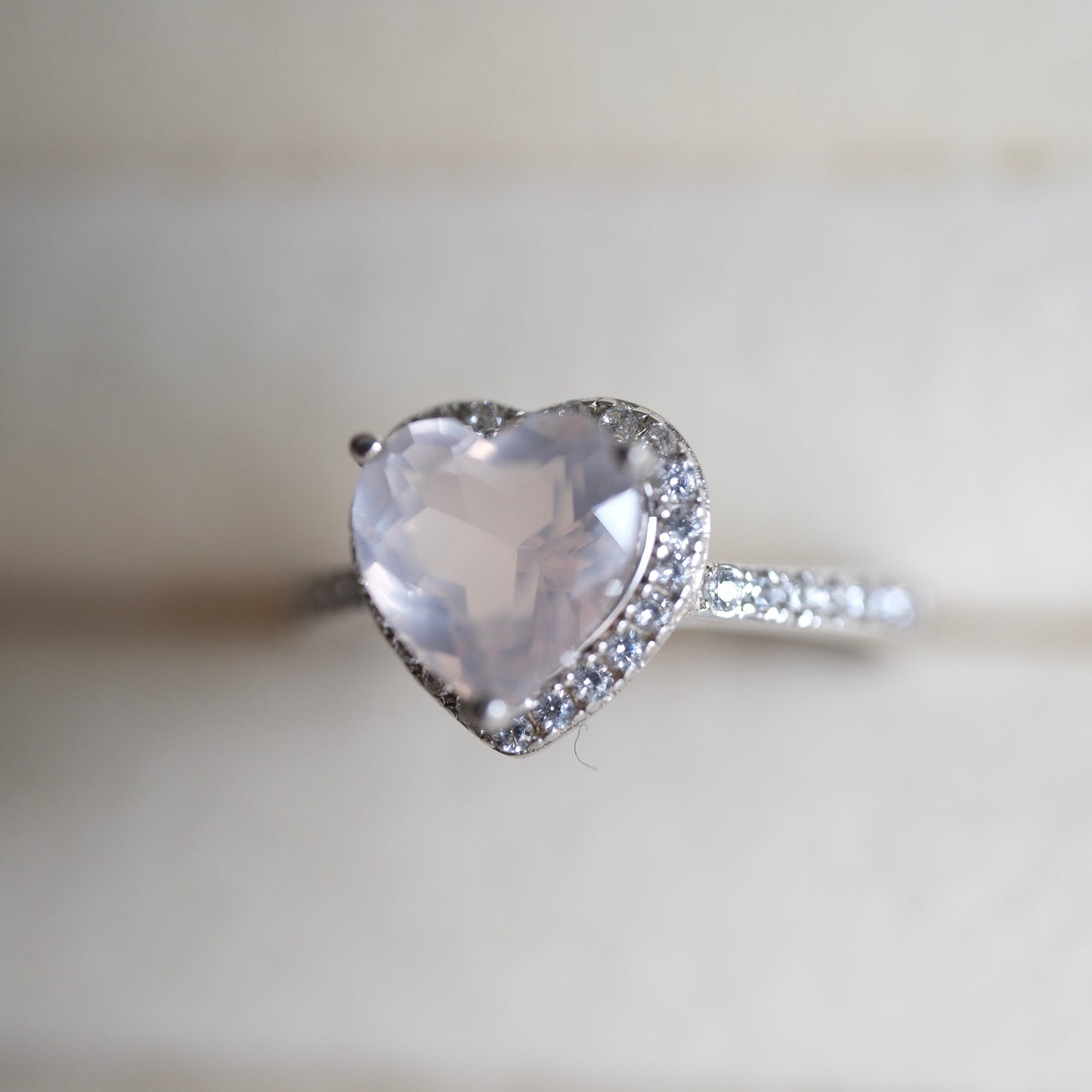 Rose Quartz S925 Adjustable Ring