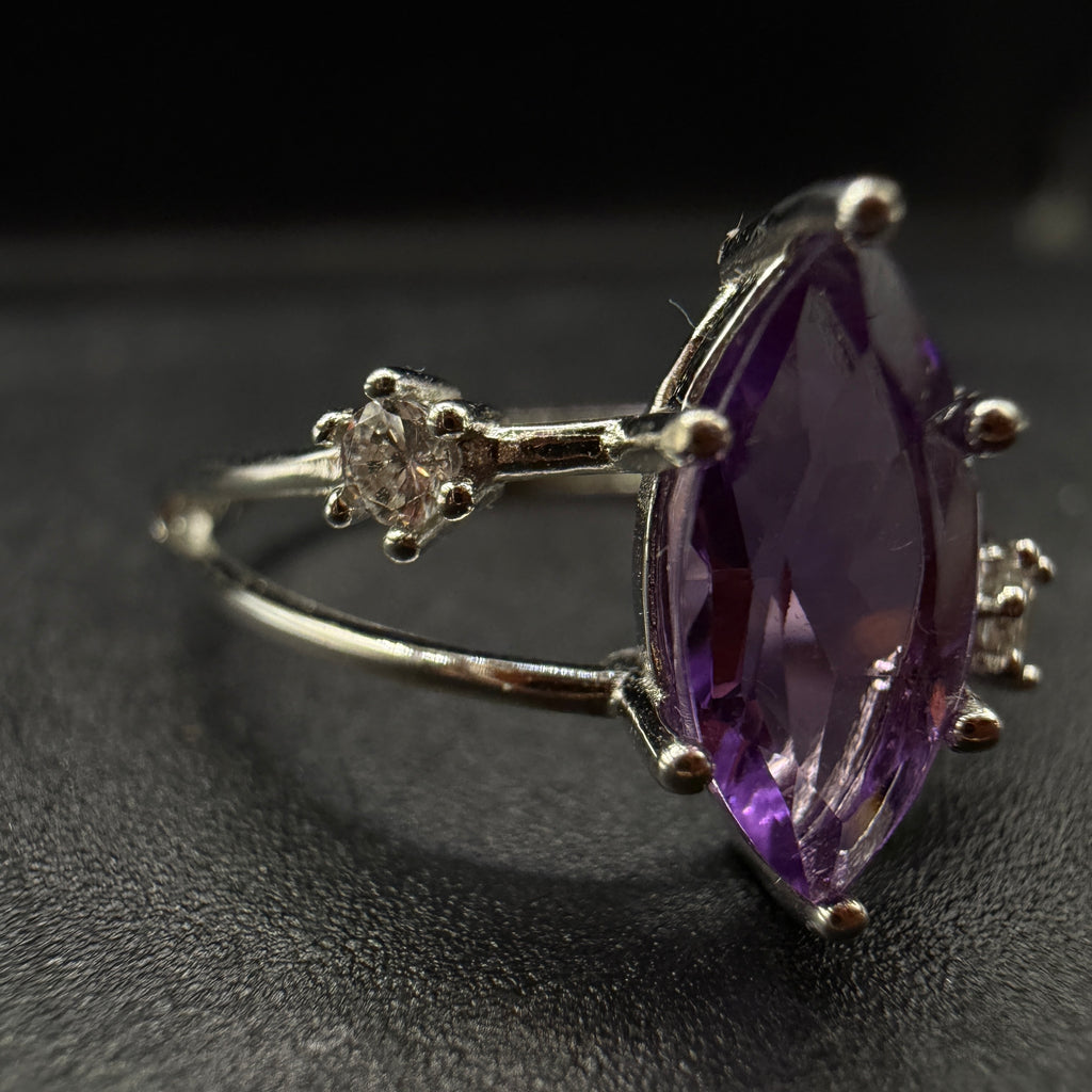 Amethyst S925 Adjustable Ring