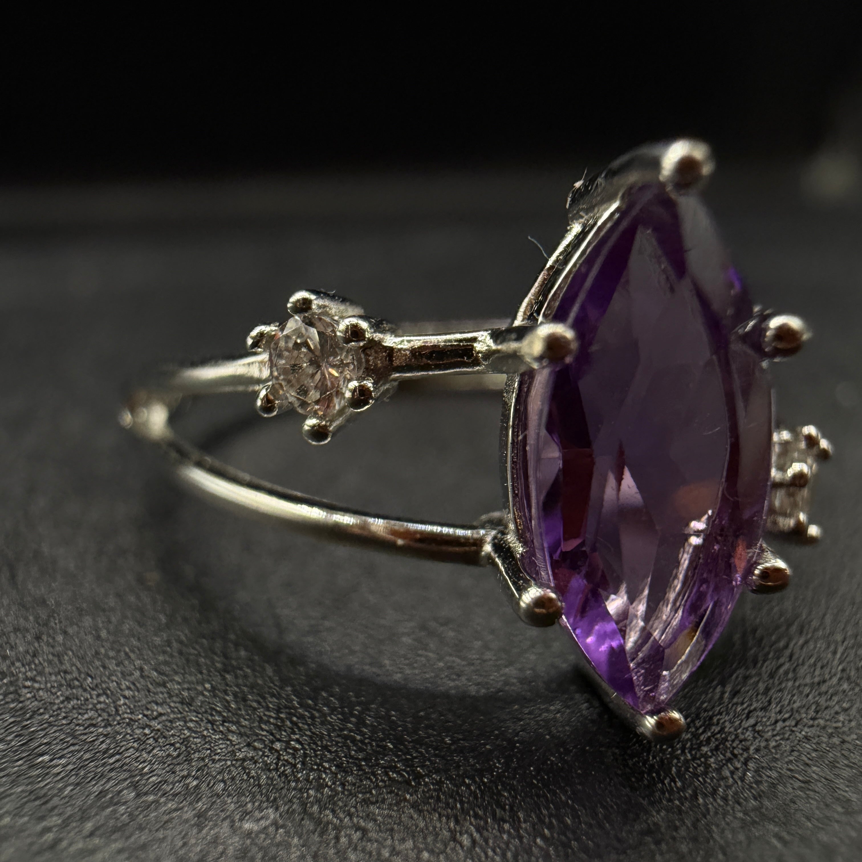 Amethyst S925 Adjustable Ring